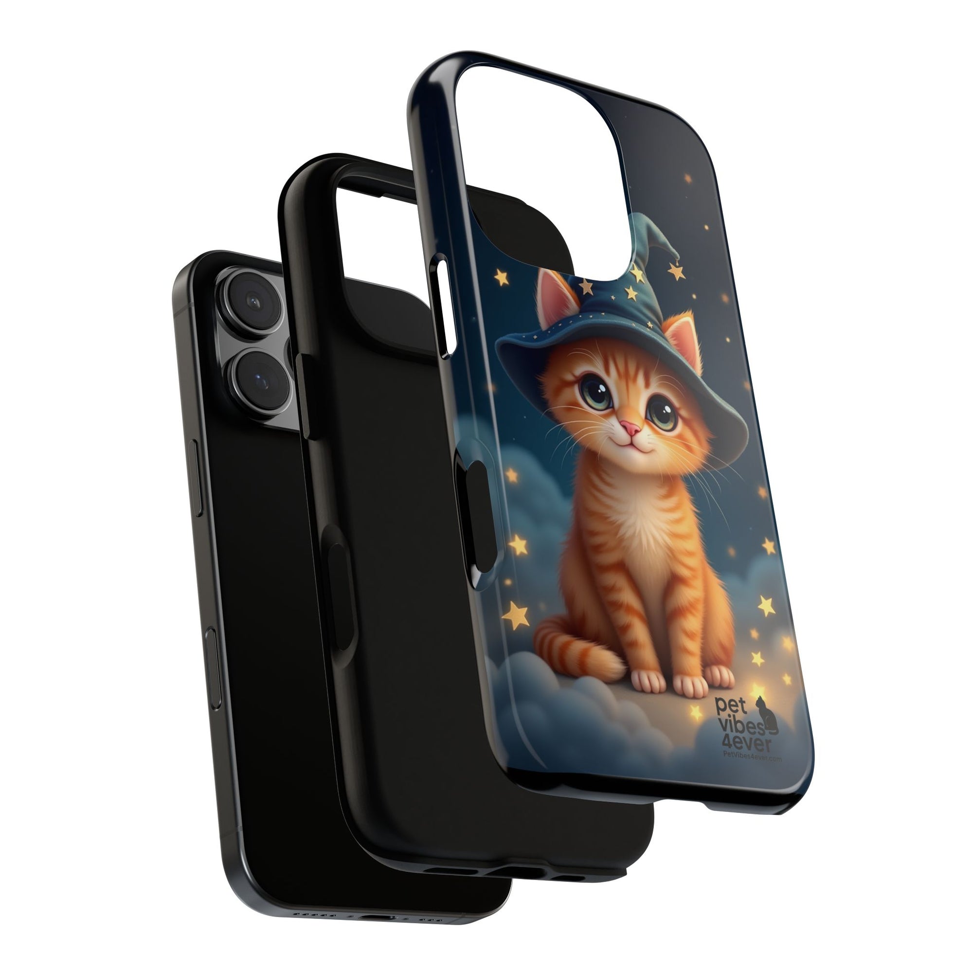 Cat-Themed Phone Case, Cute Cat Case, Pet Lover Gift, Kawaii Phone Accessory, Celestial Cat Design, Stylish Gadget Protector