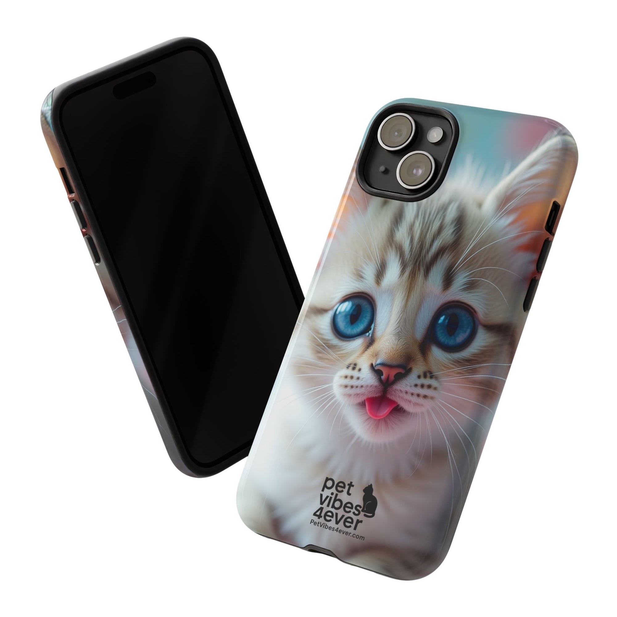 Cute Cat Phone Case, Pet Lover Gift, Unique Phone Cover, Animal Design Accessory, Fun Pet Vibes, Kitty Protection Shell