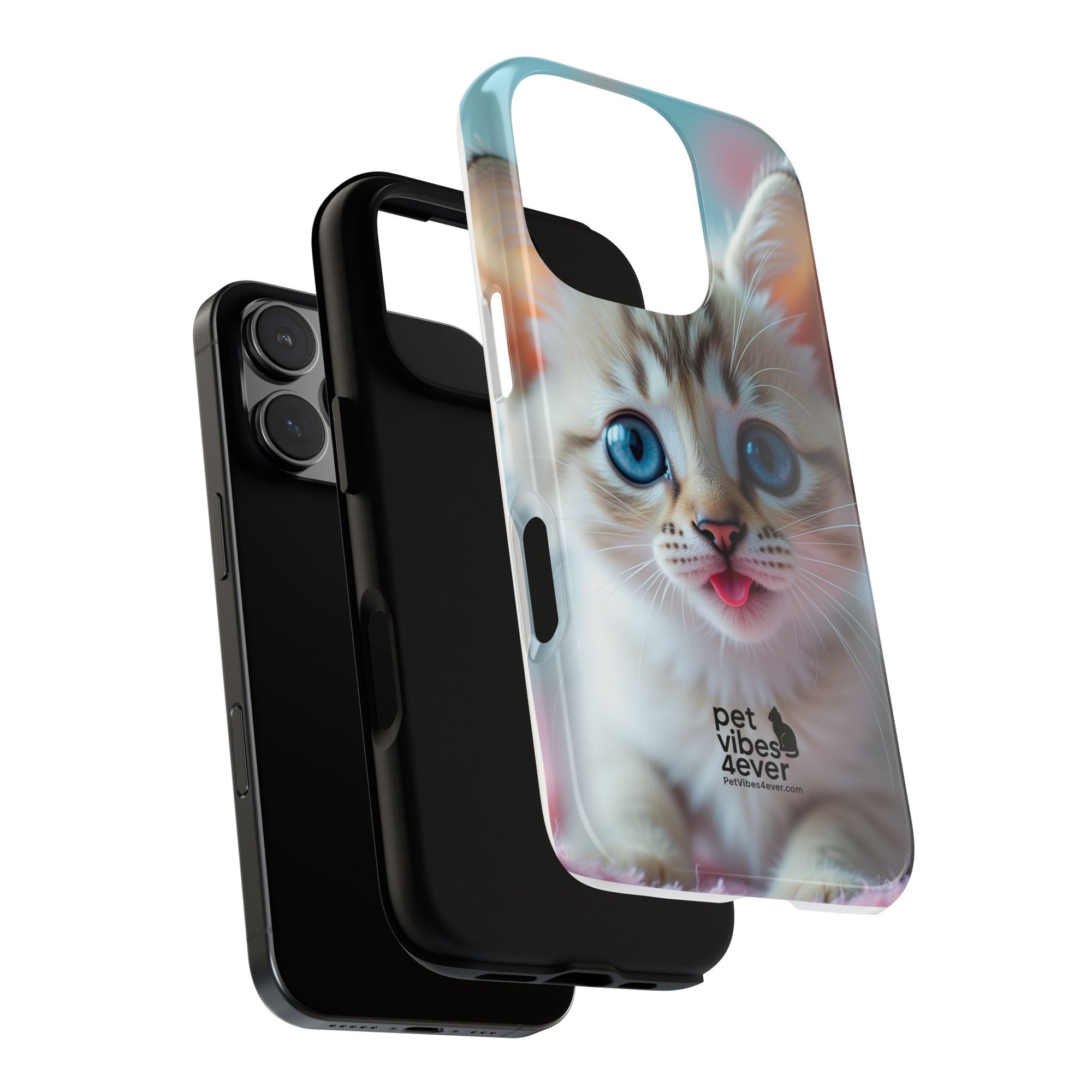 Cute Cat Phone Case, Pet Lover Gift, Unique Phone Cover, Animal Design Accessory, Fun Pet Vibes, Kitty Protection Shell