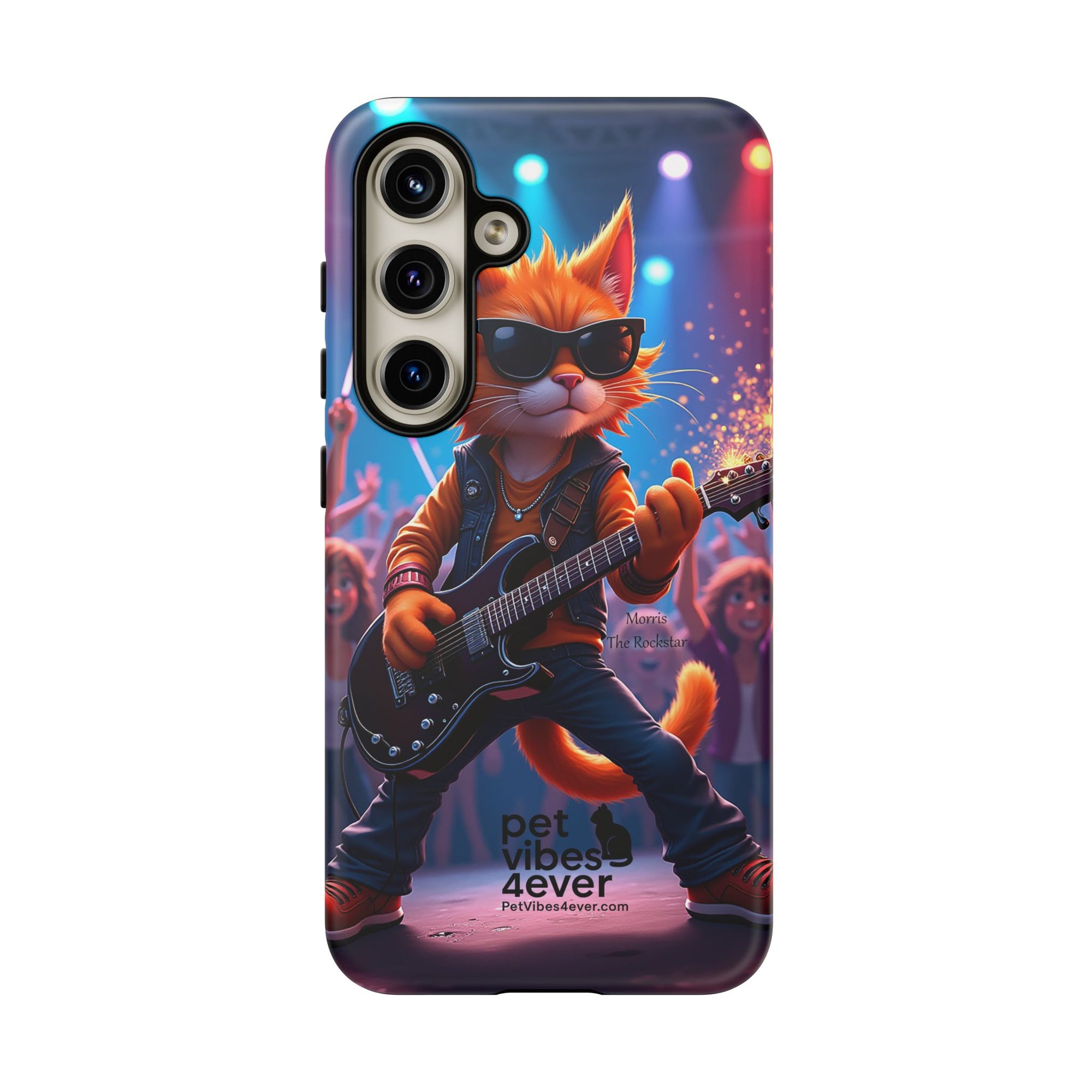 Guitar Cat Phone Case | Fun Pet Vibes | Unique Gift for Cat Lovers, Music Fans, Pet Owners, Birthday, Holidays, Personal Use