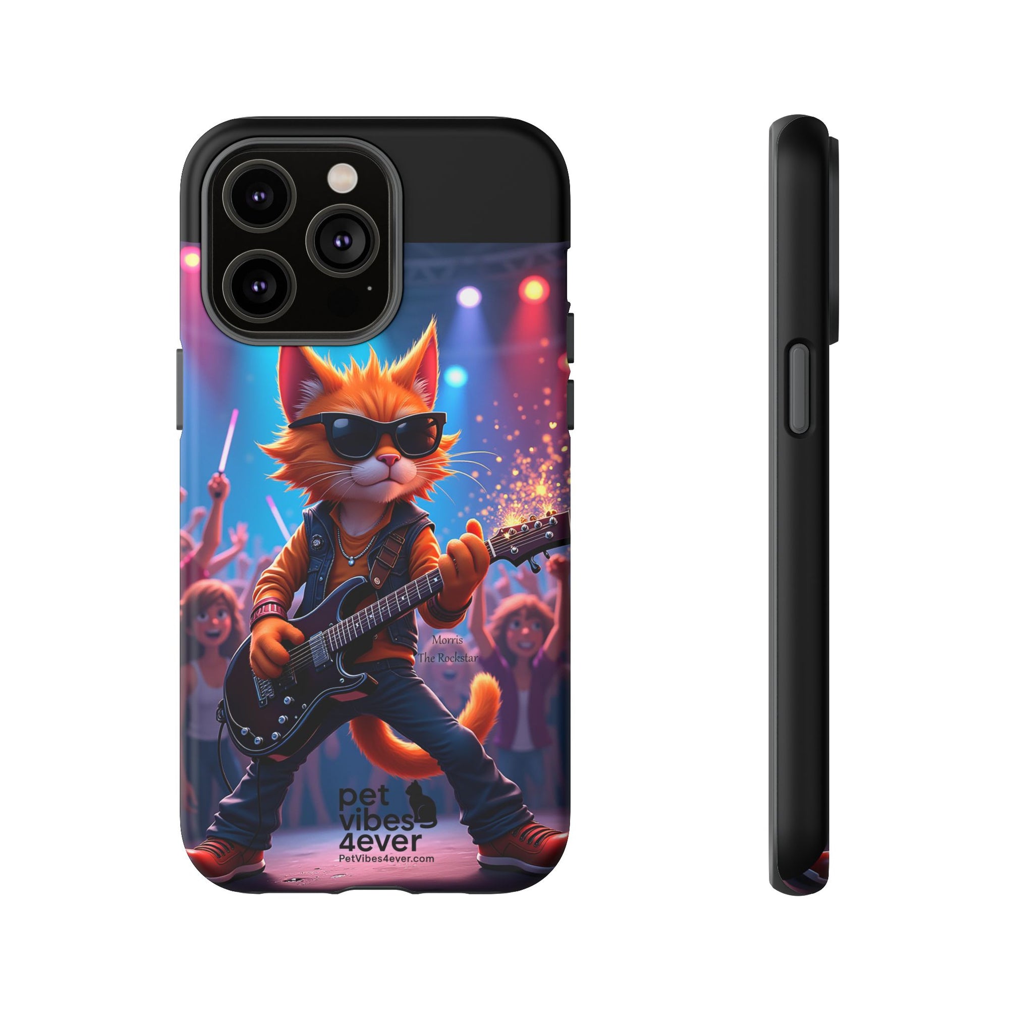 Rocking Cat Phone Case, Fun Cat Phone Cover, Cool Pet Vibes Gift, Music Lover Accessory, Unique Cat Phone Case
