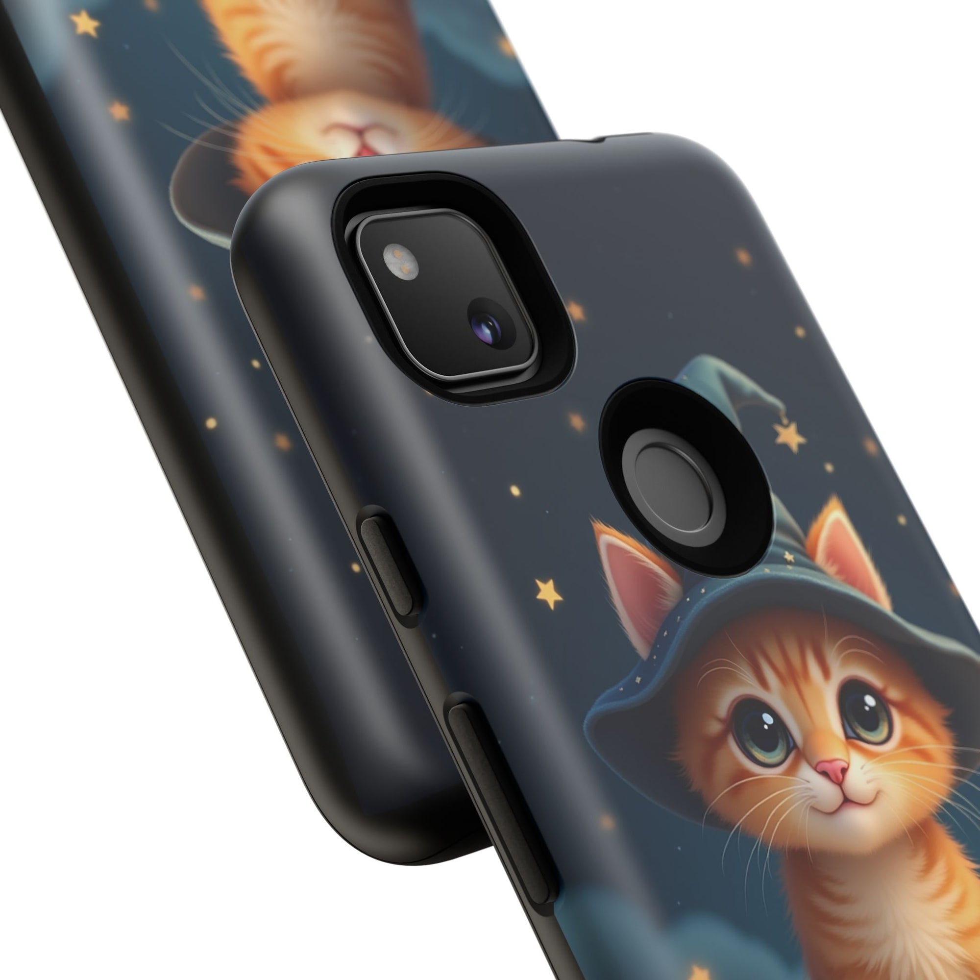 Cat-Themed Phone Case, Cute Cat Case, Pet Lover Gift, Kawaii Phone Accessory, Celestial Cat Design, Stylish Gadget Protector