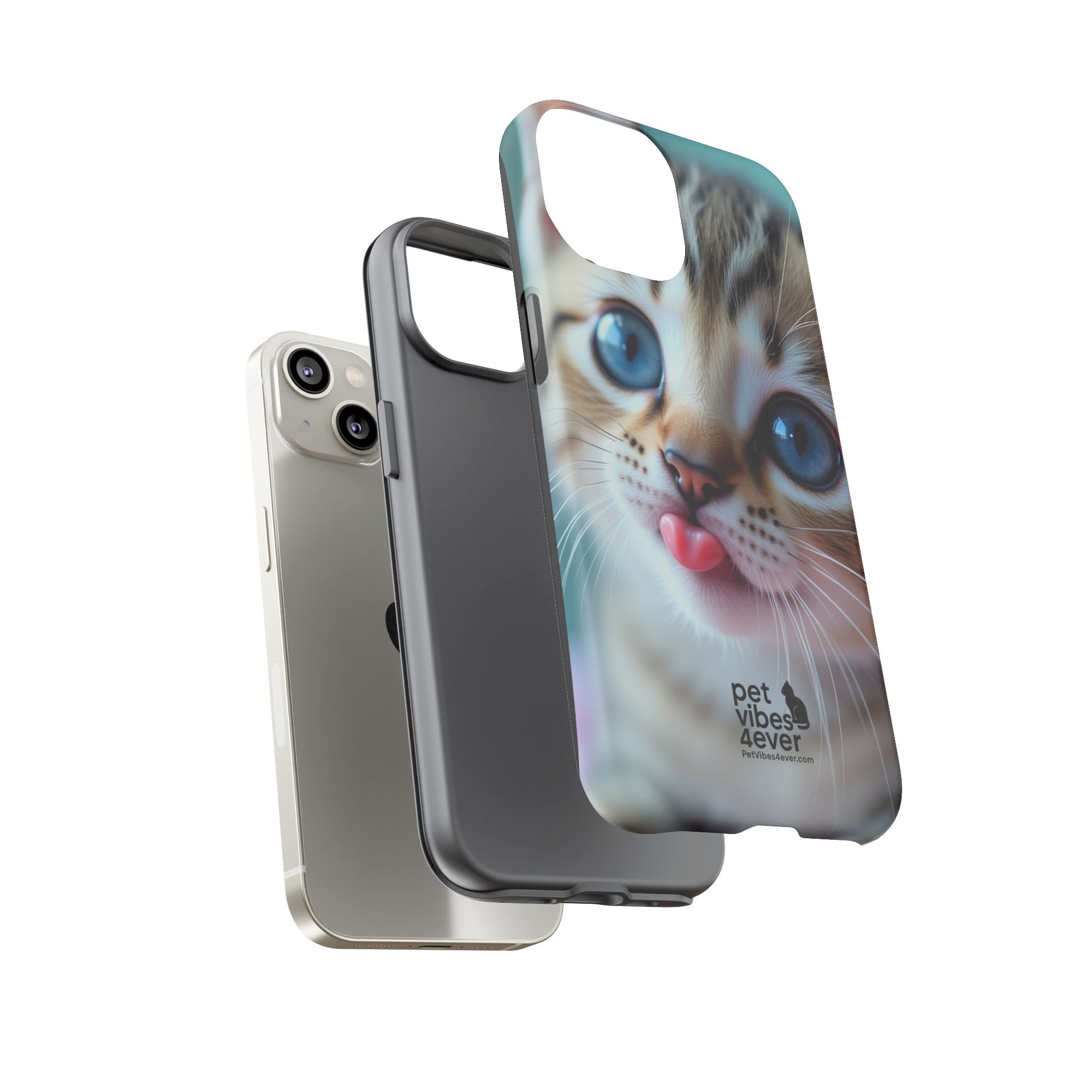 Cute Cat Phone Case, Pet Lover Gift, Funny Animal Protector, Cute Tech Accessories, Cat Mom Gift
