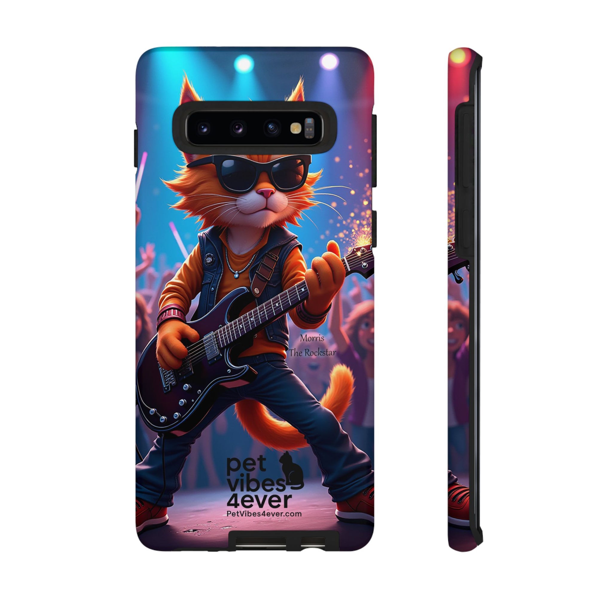 Guitar Cat Phone Case | Fun Pet Vibes | Unique Gift for Cat Lovers, Music Fans, Pet Owners, Birthday, Holidays, Personal Use