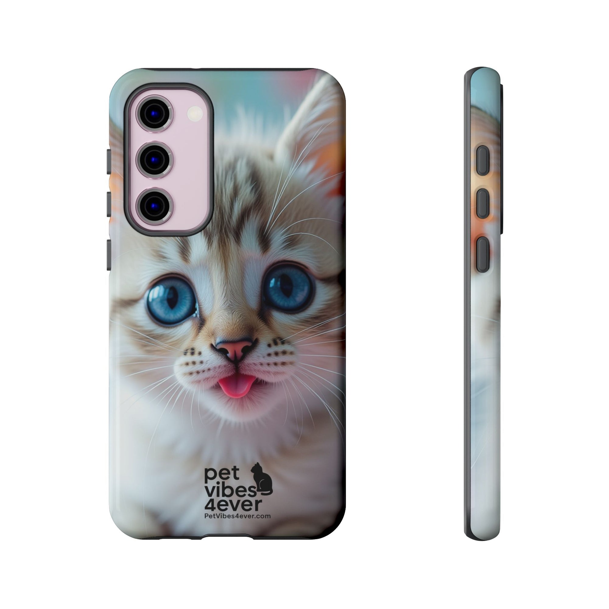 Cute Cat Phone Case with Pet Vibes, Perfect Gift for Cat Lovers, Fun Tech Accessories for Birthdays, Animal Lovers, Kawaii Style
