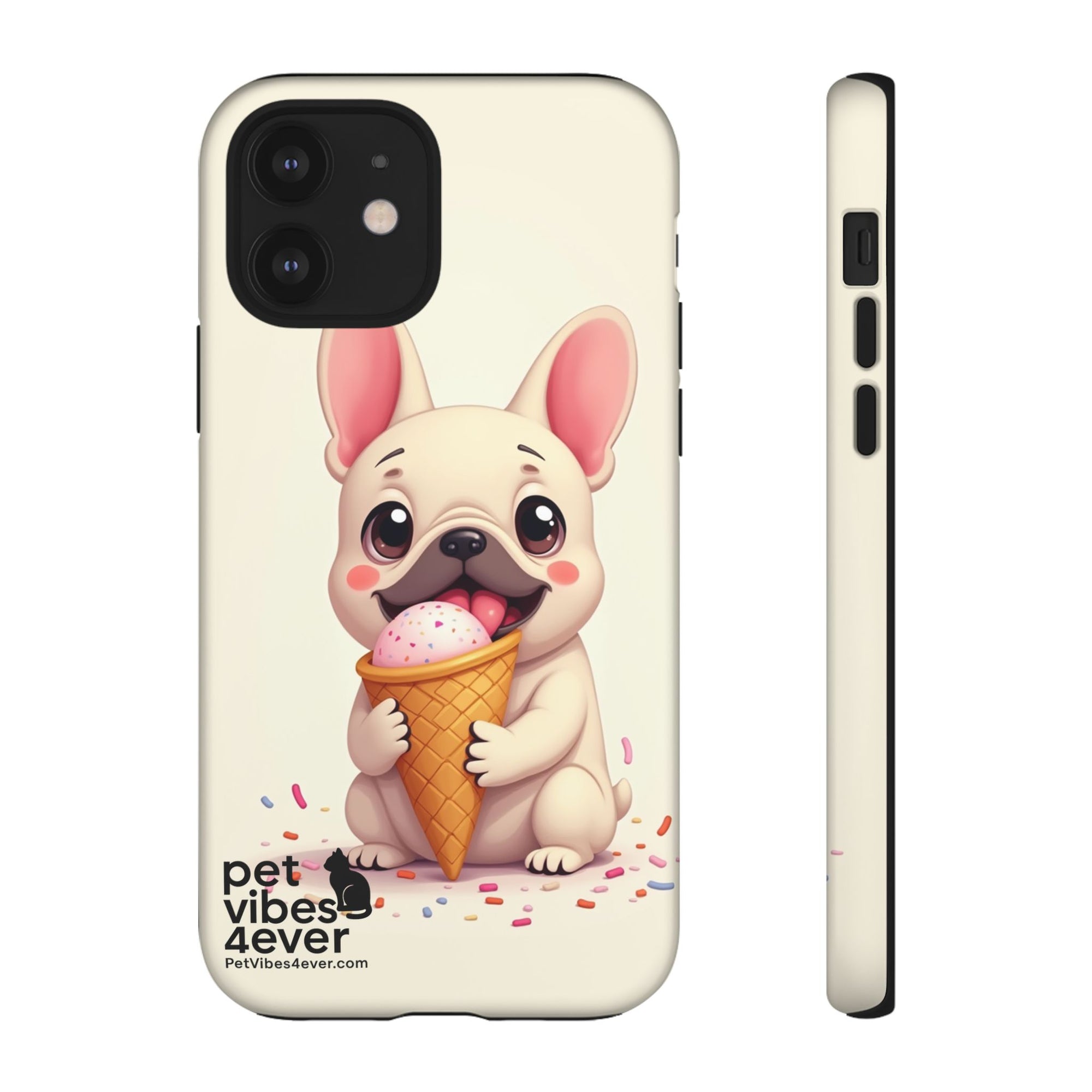 Cute Dog Case, Adorable Puppy Phone Cover, Pet Lover Gift, Ice Cream Design, Fun Accessories for Pet Owners
