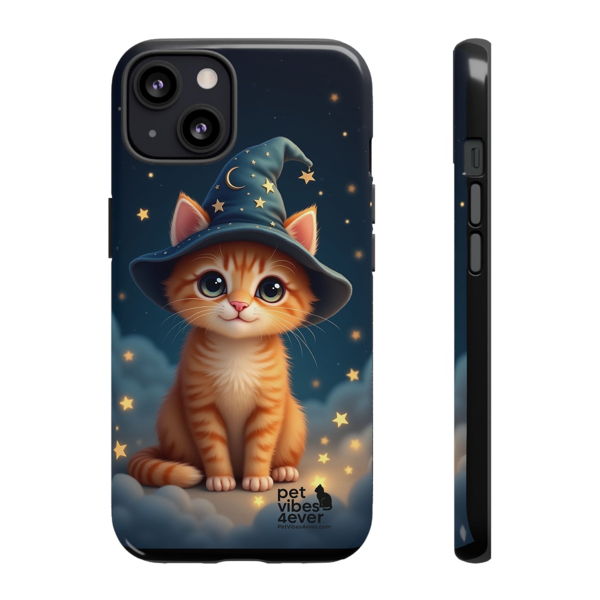 Cat-Themed Phone Case, Cute Cat Case, Pet Lover Gift, Kawaii Phone Accessory, Celestial Cat Design, Stylish Gadget Protector