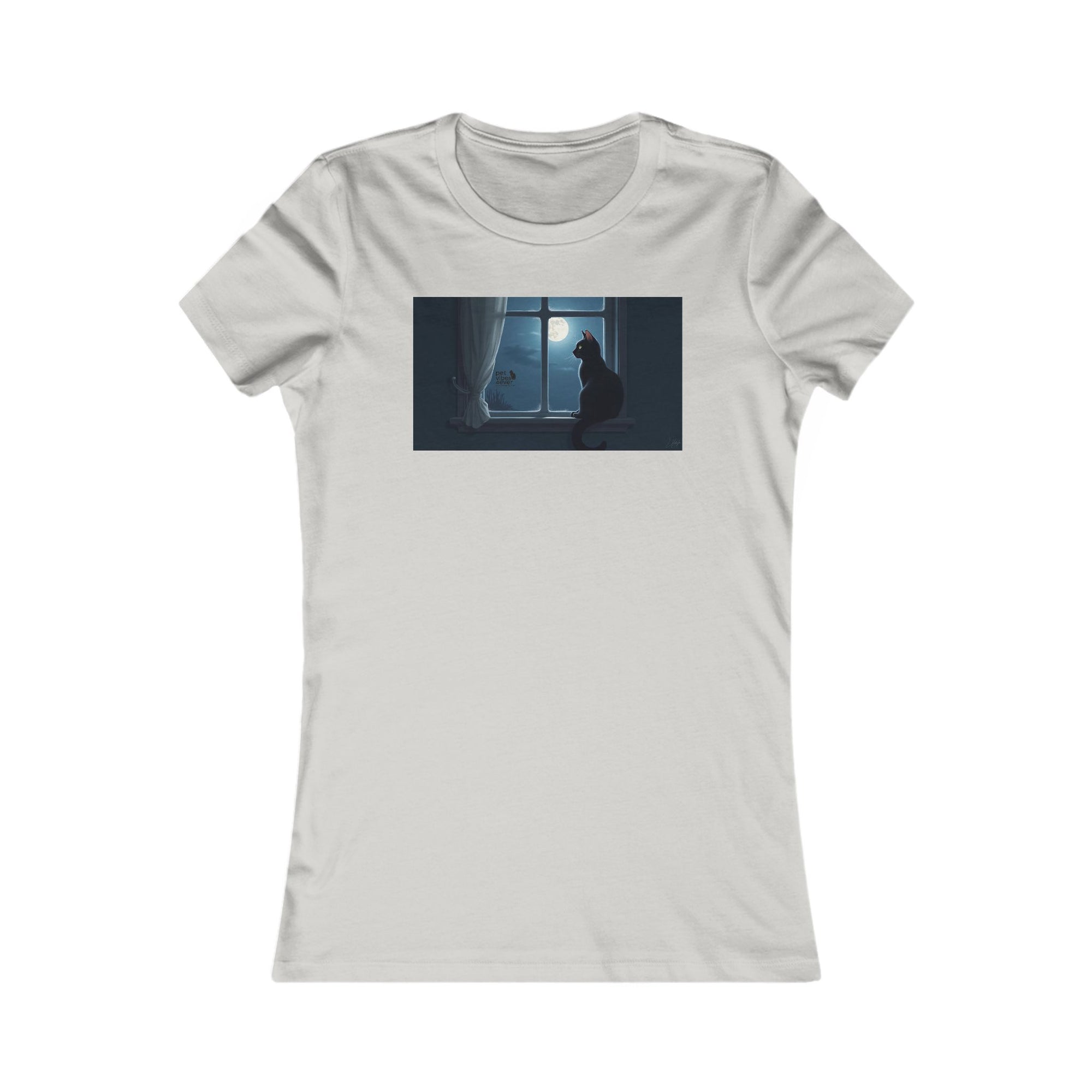 Dreamy Cat Tee - Cozy Women's T-Shirt, Cat Lover Gift, Minimalist Art, Casual Weekend Wear, Gift for Her
