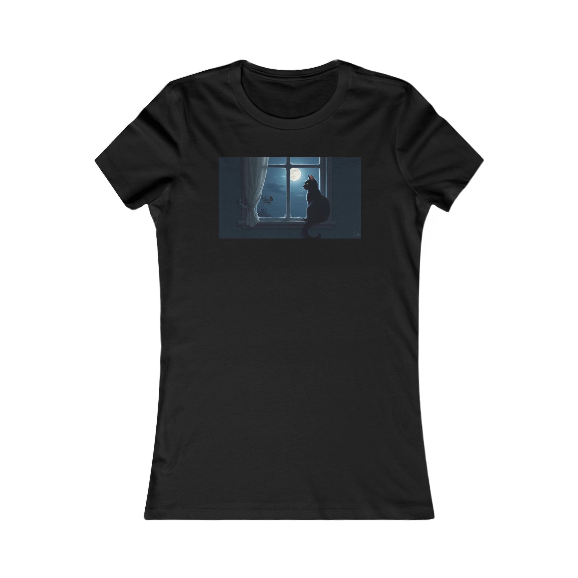 Dreamy Cat Tee - Cozy Women's T-Shirt, Cat Lover Gift, Minimalist Art, Casual Weekend Wear, Gift for Her