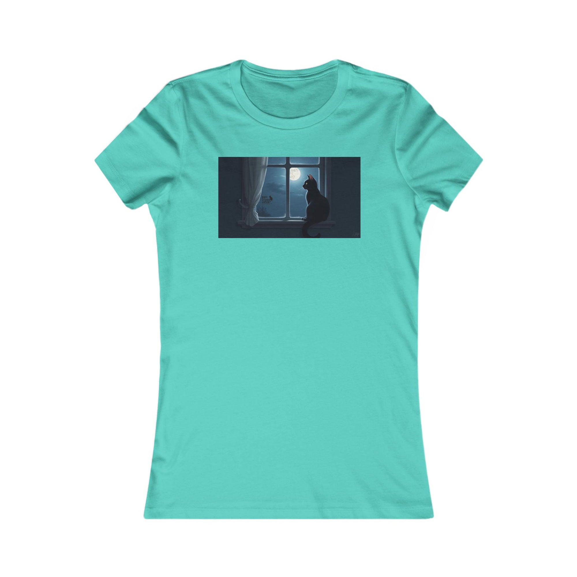 Dreamy Cat Tee - Cozy Women's T-Shirt, Cat Lover Gift, Minimalist Art, Casual Weekend Wear, Gift for Her