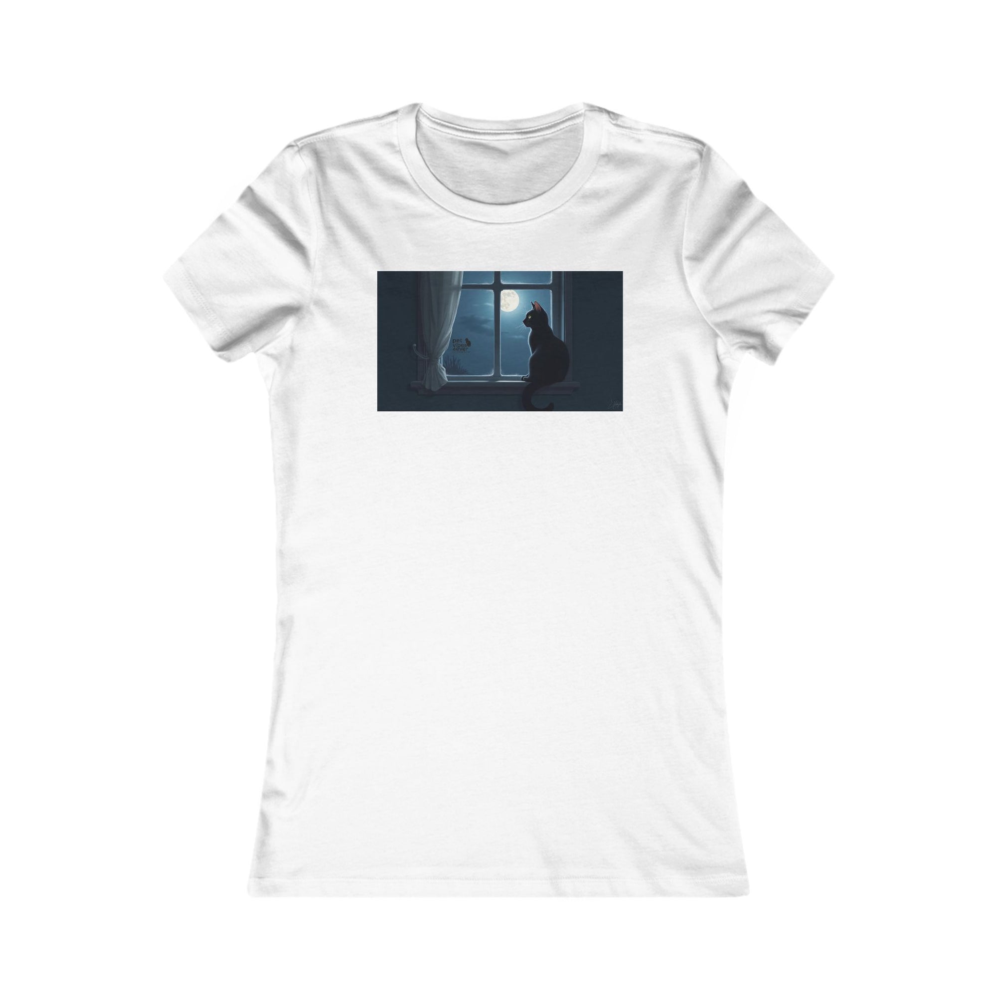 Dreamy Cat Tee - Cozy Women's T-Shirt, Cat Lover Gift, Minimalist Art, Casual Weekend Wear, Gift for Her