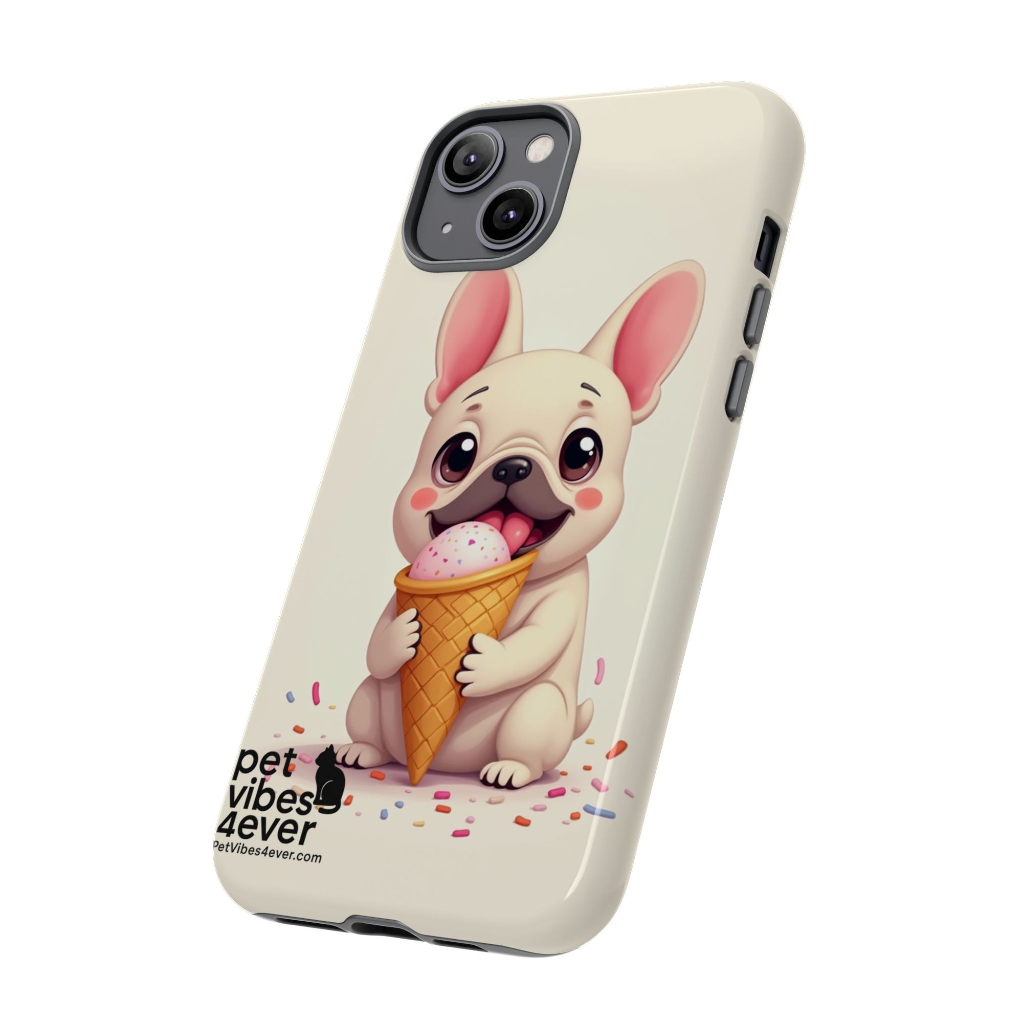 Cute Dog Case, Adorable Puppy Phone Cover, Pet Lover Gift, Ice Cream Design, Fun Accessories for Pet Owners