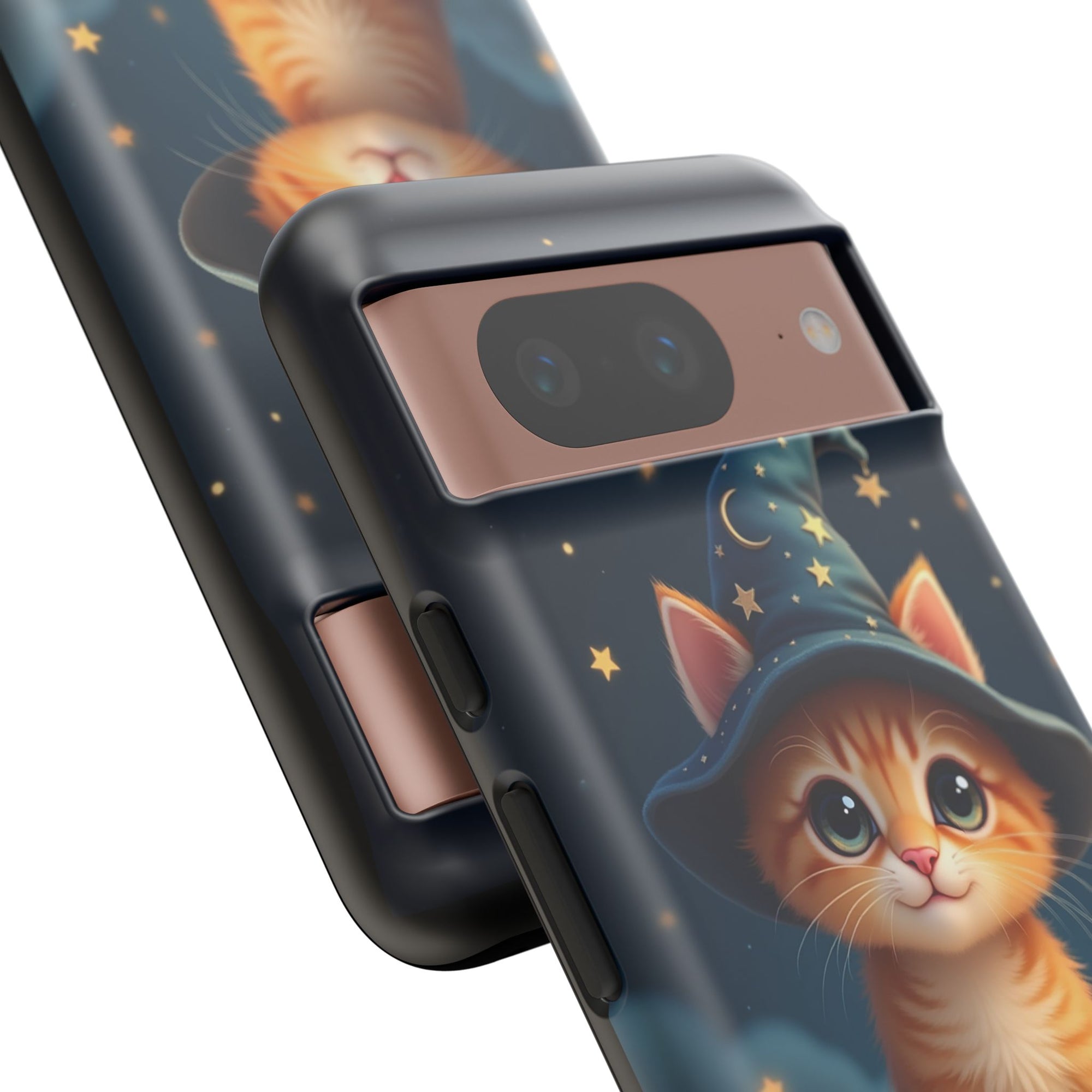Cat-Themed Phone Case, Cute Cat Case, Pet Lover Gift, Kawaii Phone Accessory, Celestial Cat Design, Stylish Gadget Protector