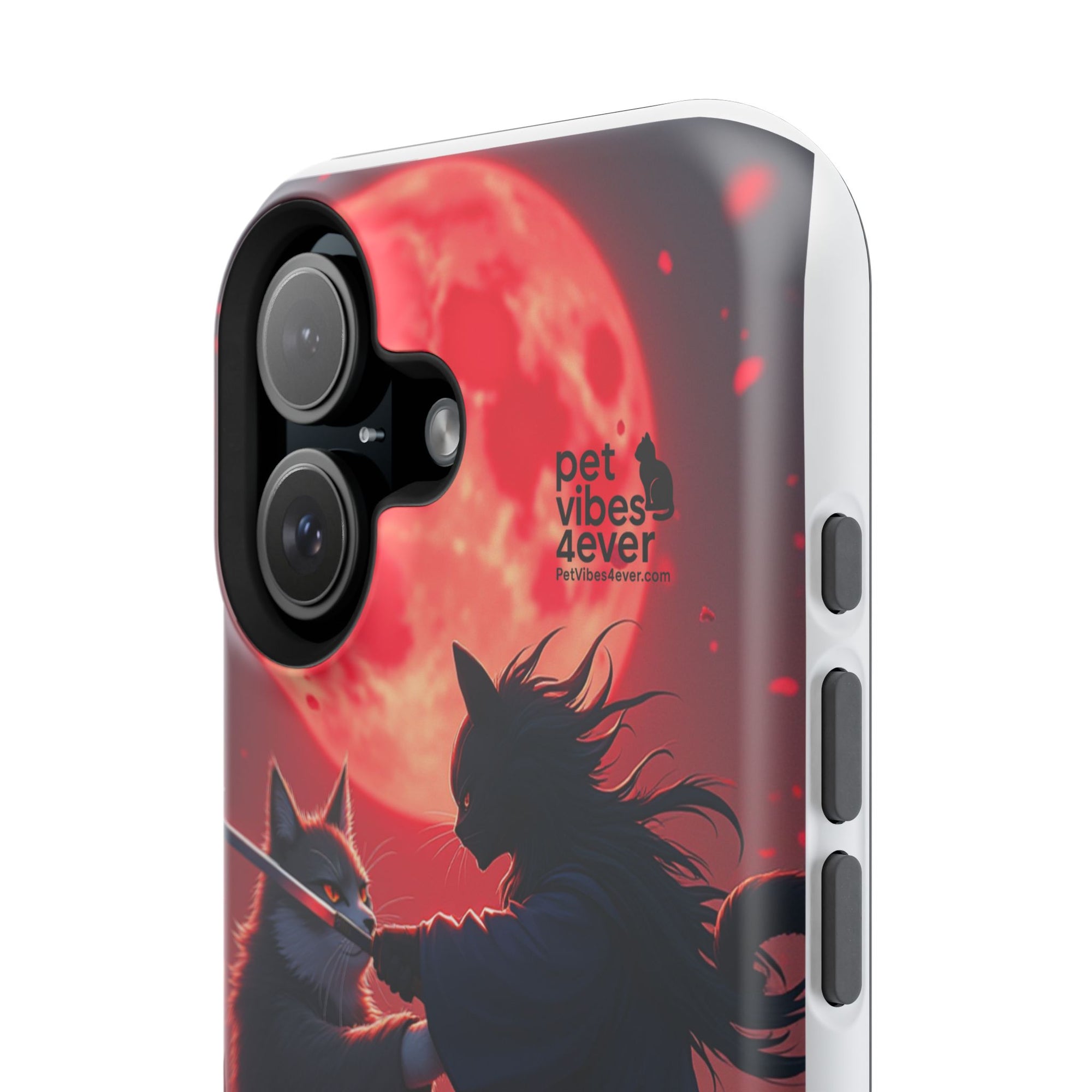 Samurai Cat Phone Case – Impact-Resistant, Pet Lovers, Cool Tech Accessories, Anime Aesthetic, Unique Gifts