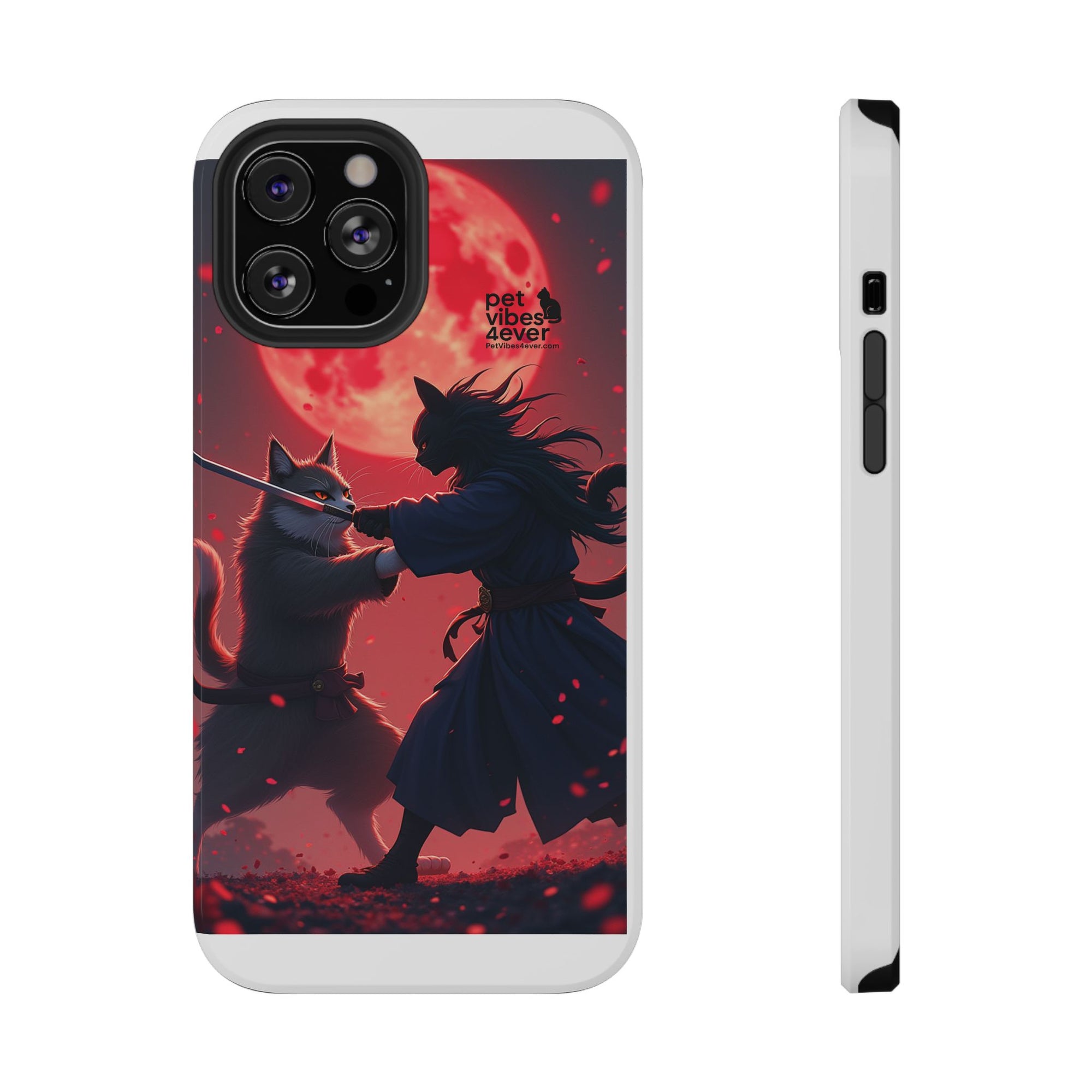 Samurai Cat Phone Case – Impact-Resistant, Pet Lovers, Cool Tech Accessories, Anime Aesthetic, Unique Gifts