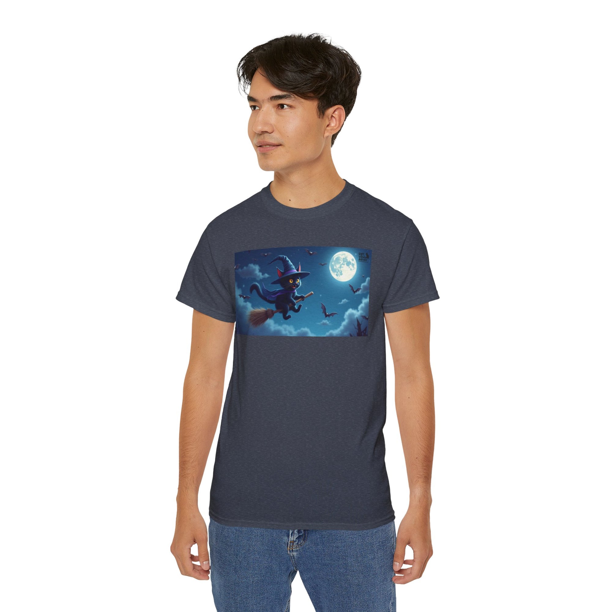 Moonlit Witch Unisex Tee | Spooky Vibes, Halloween Must-Have, Cozy Gift, Comfortable Everyday Wear, Magical Spirit Apparel