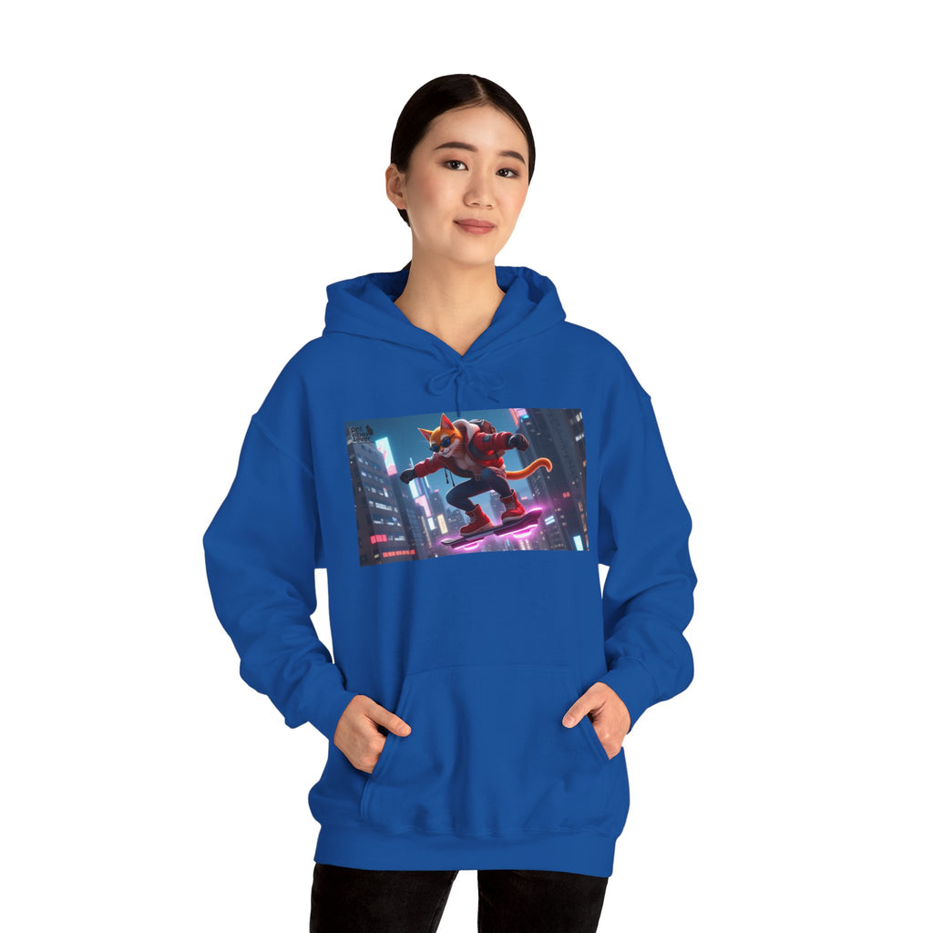 Urban Jungle Unisex Hoodie - Retro Neon Design, Streetwear Sweatshirt, Perfect for Teens, Gift for Video Game Lovers, Cozy Layering