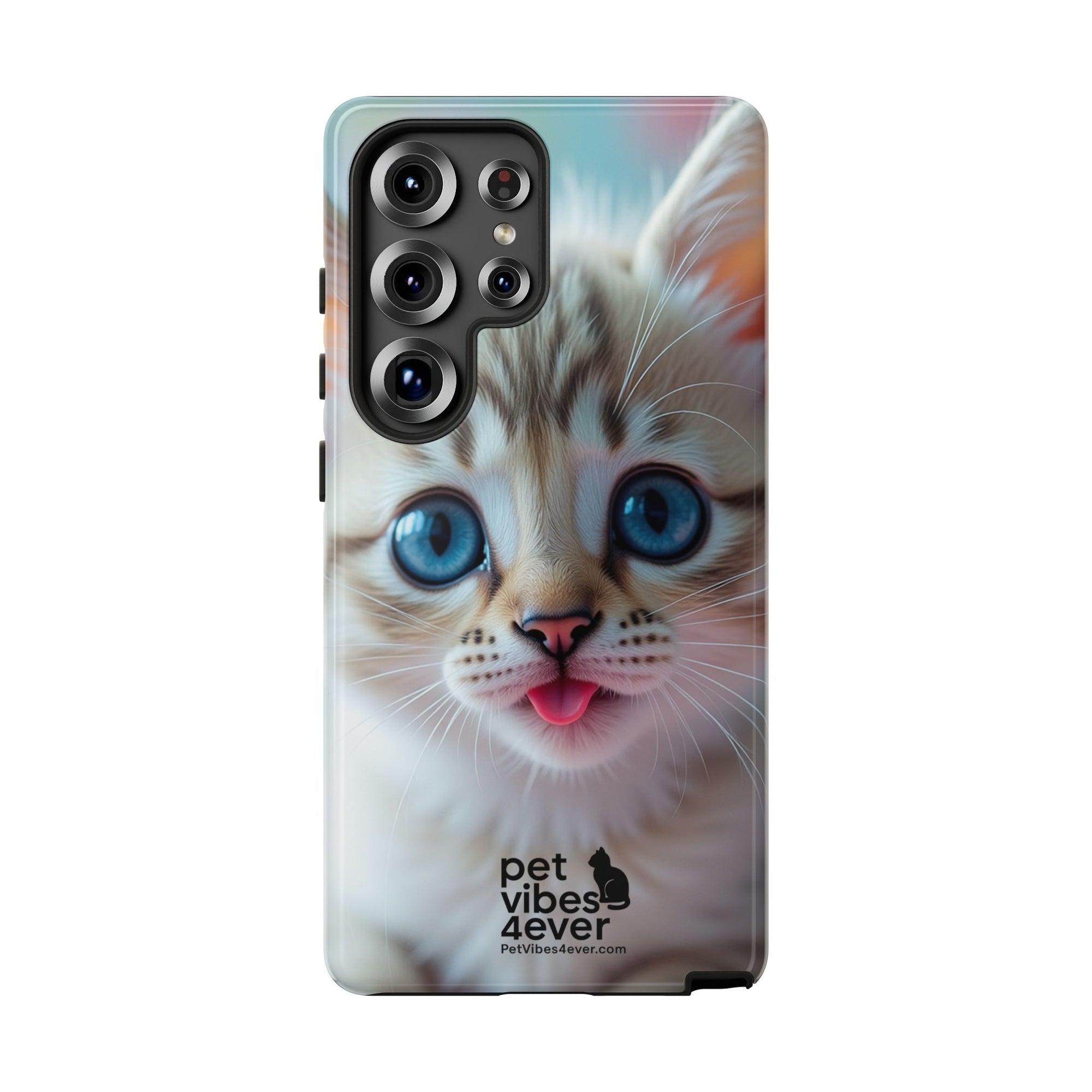 Cute Cat Phone Case with Pet Vibes, Perfect Gift for Cat Lovers, Fun Tech Accessories for Birthdays, Animal Lovers, Kawaii Style
