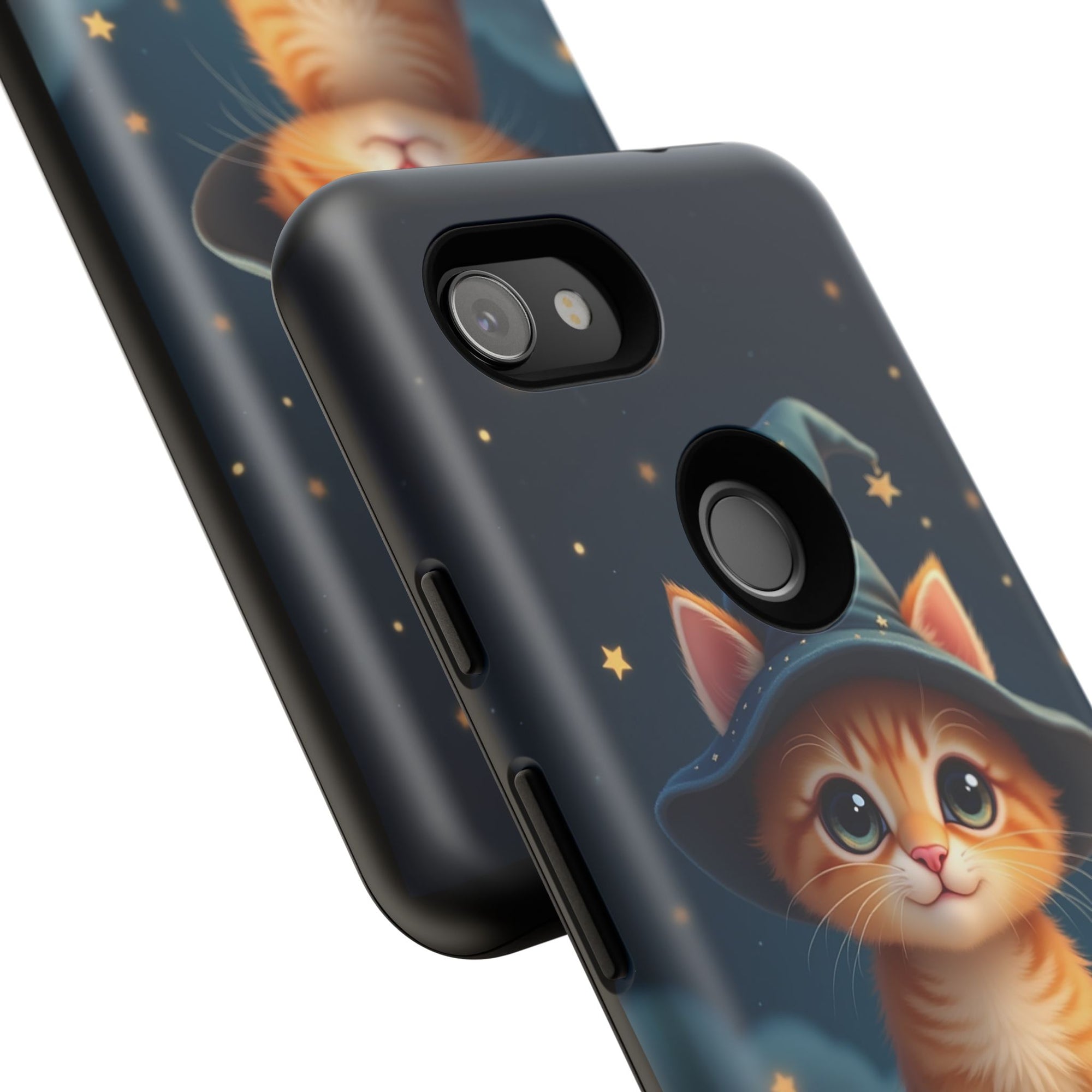 Cat-Themed Phone Case, Cute Cat Case, Pet Lover Gift, Kawaii Phone Accessory, Celestial Cat Design, Stylish Gadget Protector