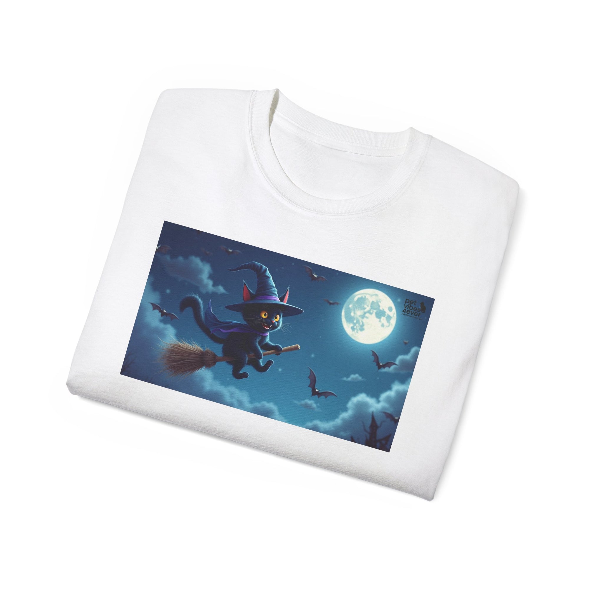 Moonlit Witch Unisex Tee | Spooky Vibes, Halloween Must-Have, Cozy Gift, Comfortable Everyday Wear, Magical Spirit Apparel