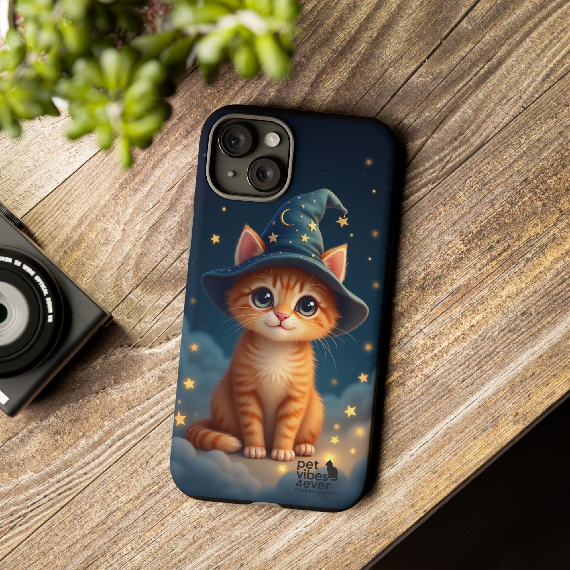 Cat-Themed Phone Case, Cute Cat Case, Pet Lover Gift, Kawaii Phone Accessory, Celestial Cat Design, Stylish Gadget Protector