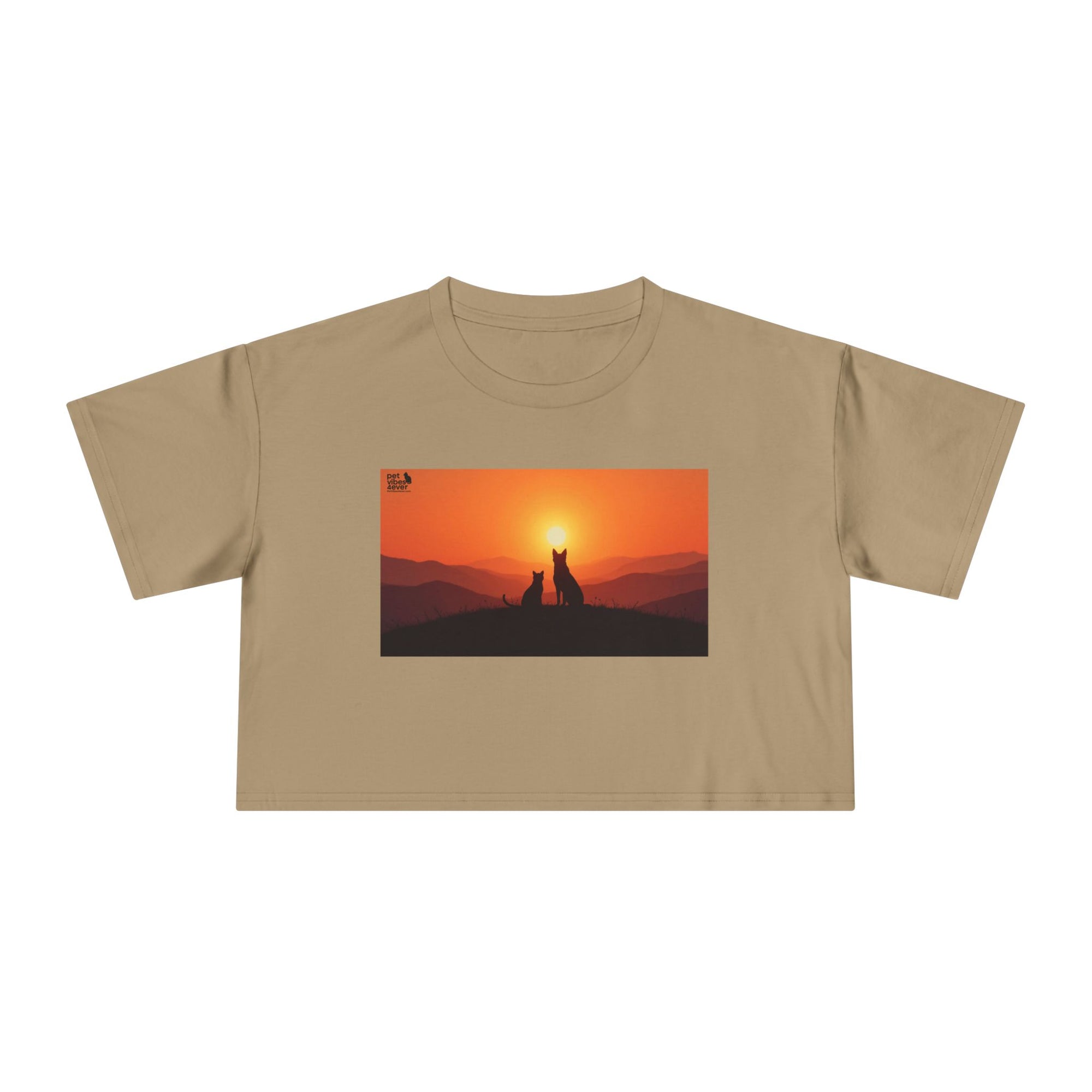 Sunset Lovers Women's Crop Tee, Summer Fashion, Casual Wear, Cute Gift, Nature Tee, Boho Style