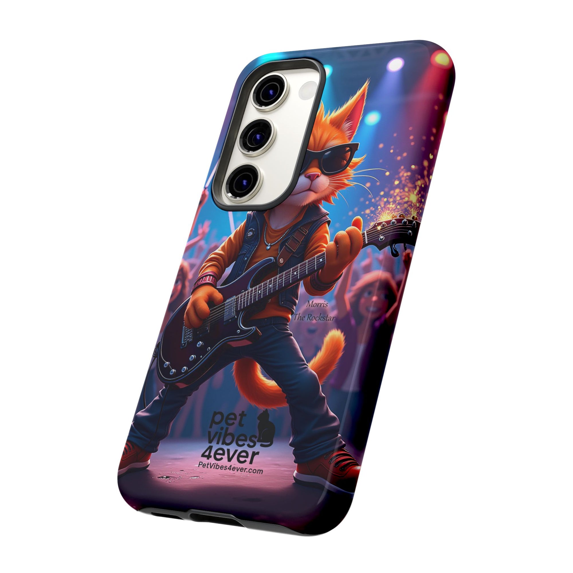 Guitar Cat Phone Case | Fun Pet Vibes | Unique Gift for Cat Lovers, Music Fans, Pet Owners, Birthday, Holidays, Personal Use