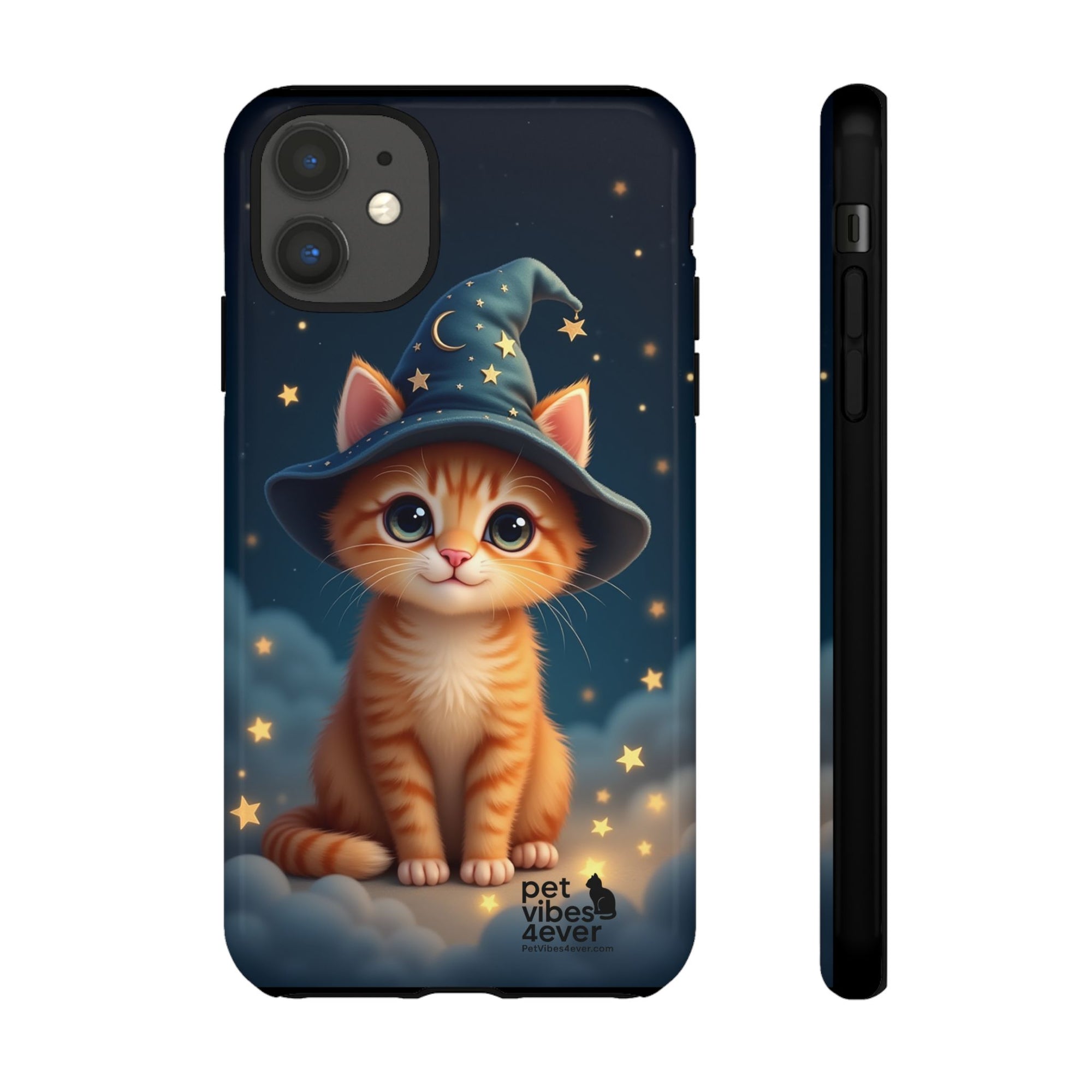Cat-Themed Phone Case, Cute Cat Case, Pet Lover Gift, Kawaii Phone Accessory, Celestial Cat Design, Stylish Gadget Protector