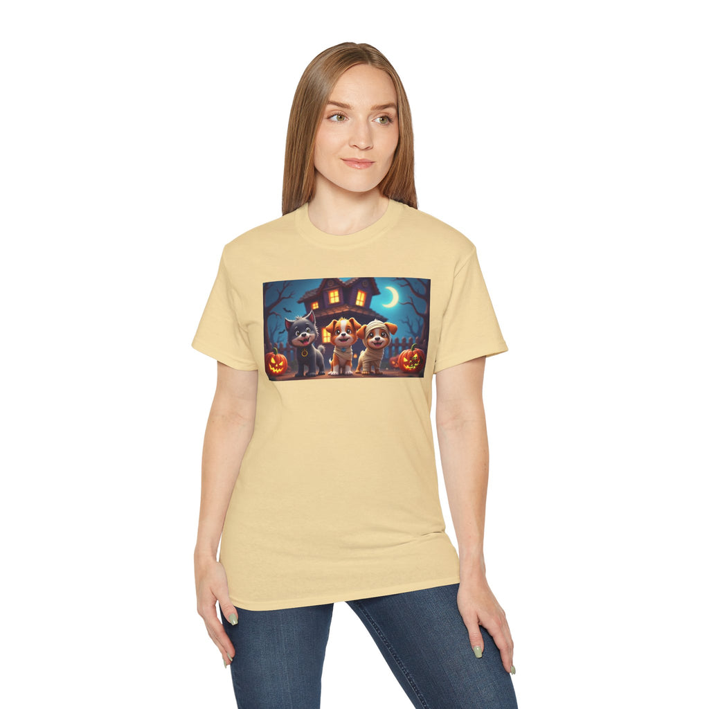 Halloween Pet Tee, Unisex Ultra Cotton T-Shirt, Cute Dog T-Shirt, Pet Lovers Gift, Halloween Costume Top