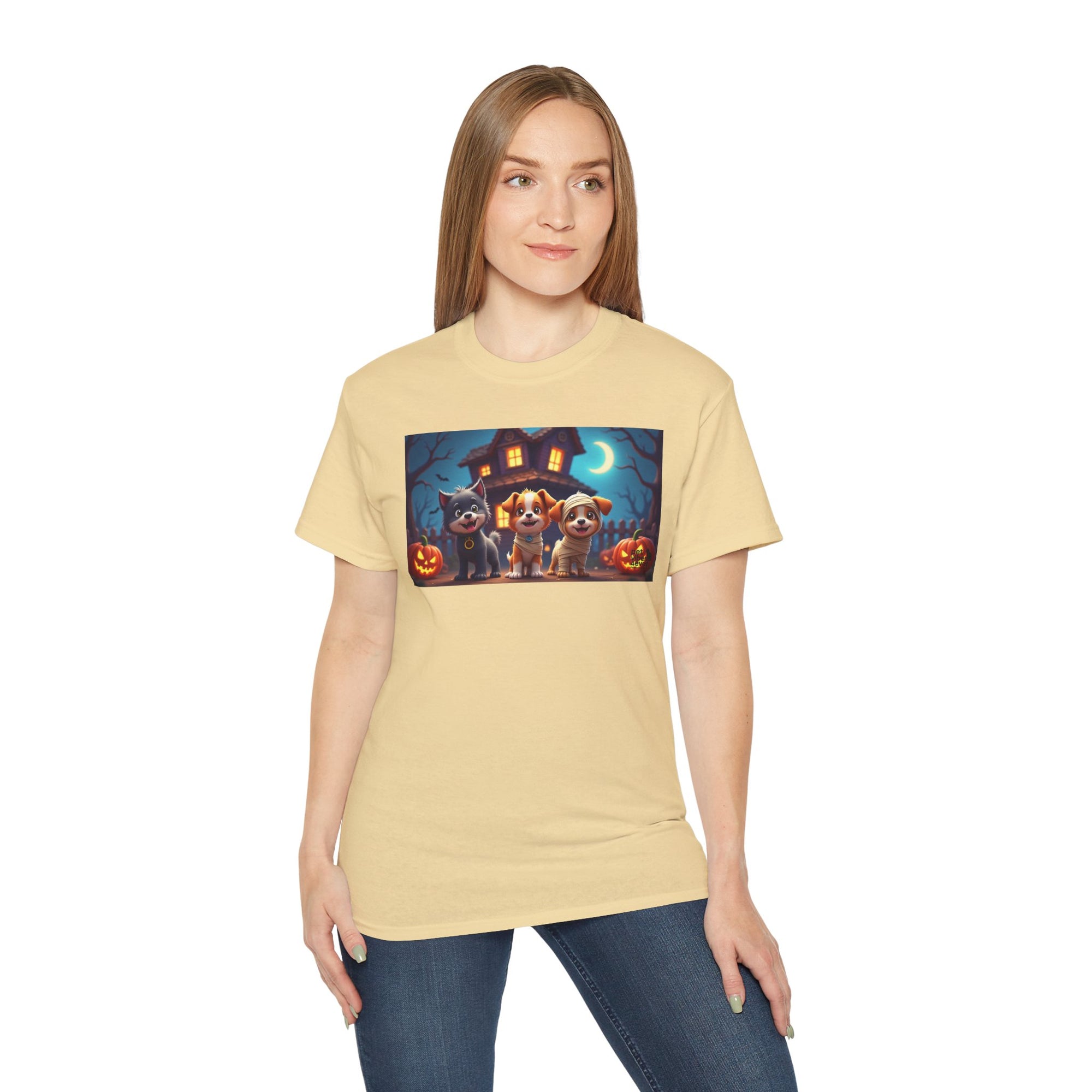 Halloween Pet Tee, Unisex Ultra Cotton T-Shirt, Cute Dog T-Shirt, Pet Lovers Gift, Halloween Costume Top