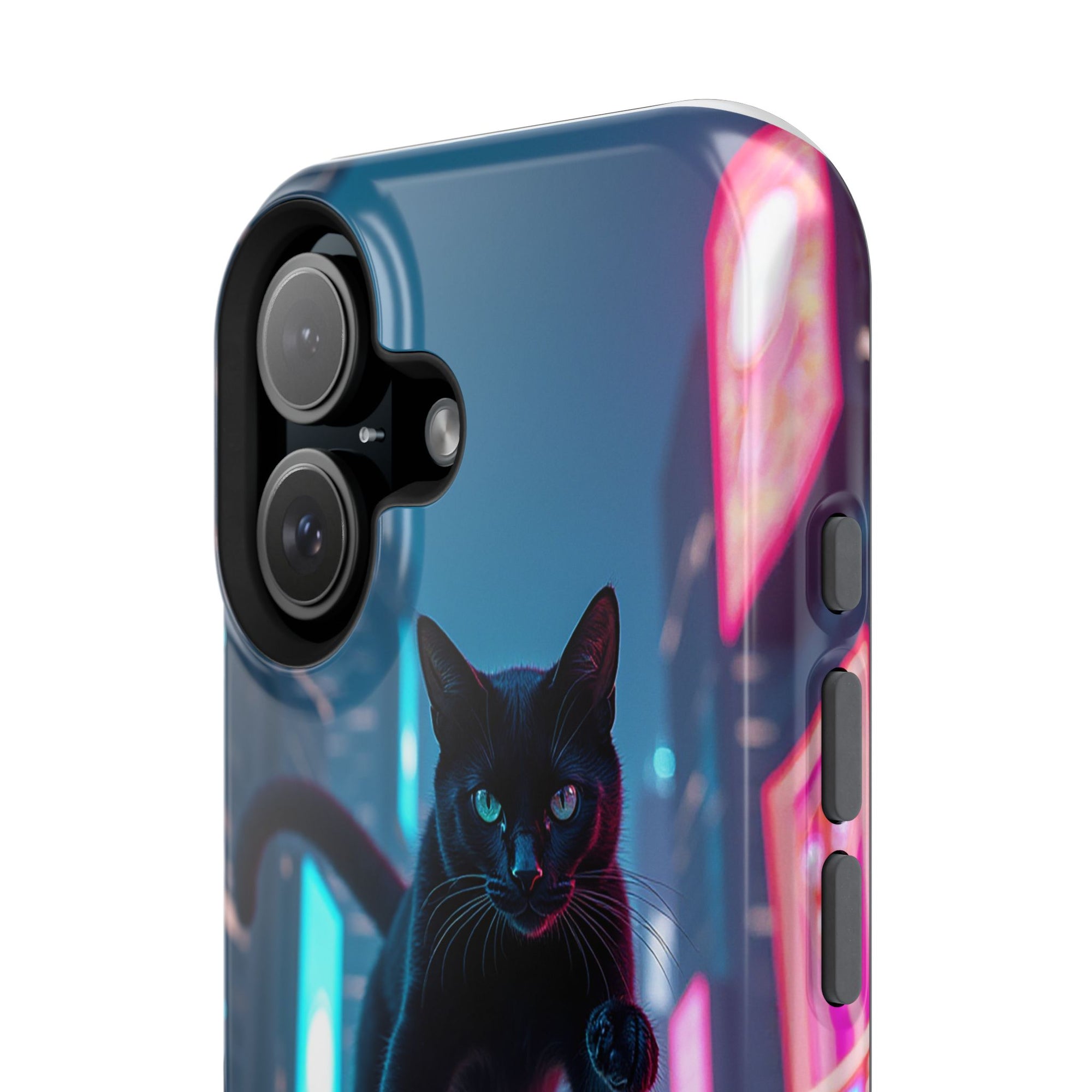 Cat-Themed Phone Case with Pet Vibes Design, Impact-Resistant Phone Case, Gift for Cat Lovers, Cute Pet Merchandise, Stylish Phone Accessory