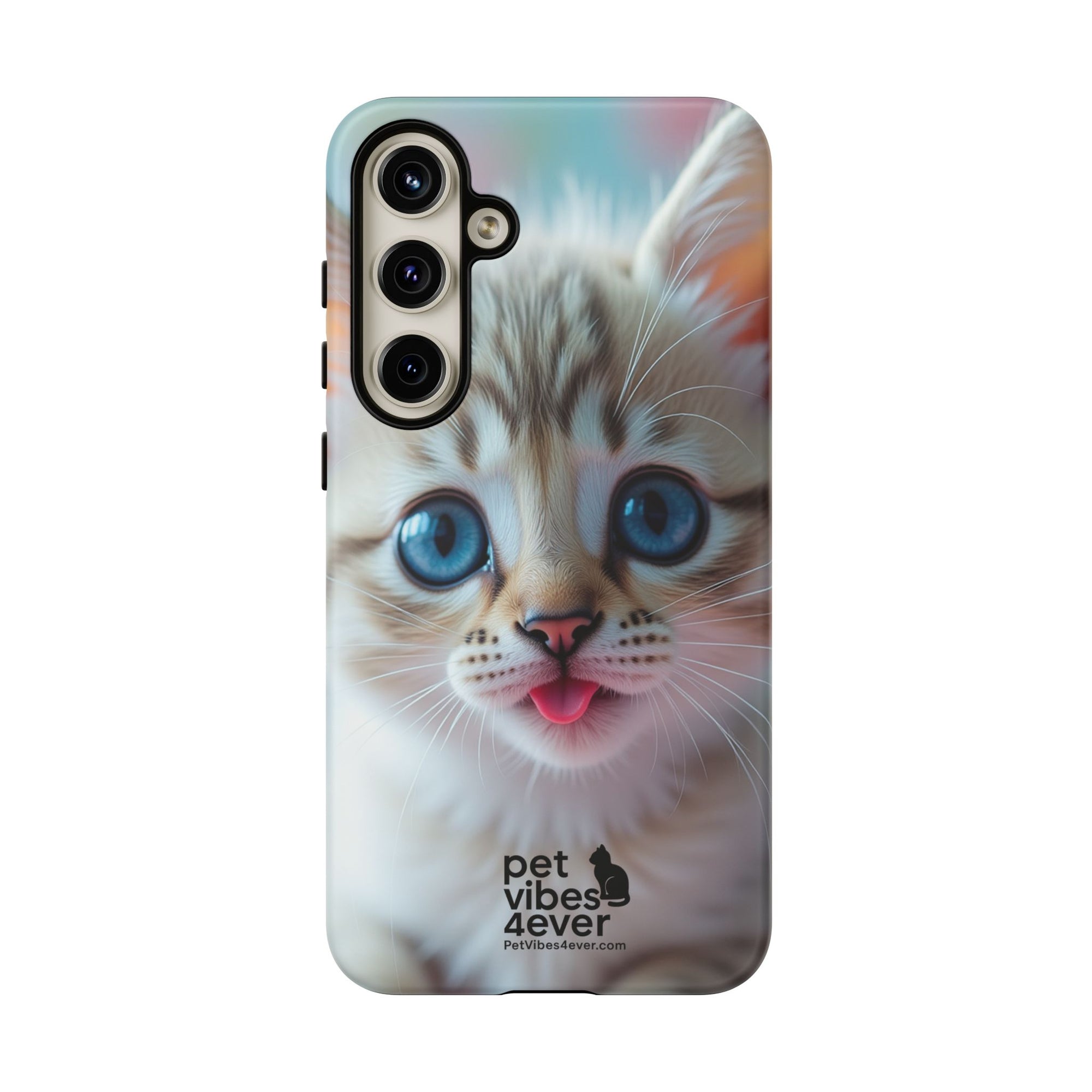 Cute Cat Phone Case with Pet Vibes, Perfect Gift for Cat Lovers, Fun Tech Accessories for Birthdays, Animal Lovers, Kawaii Style