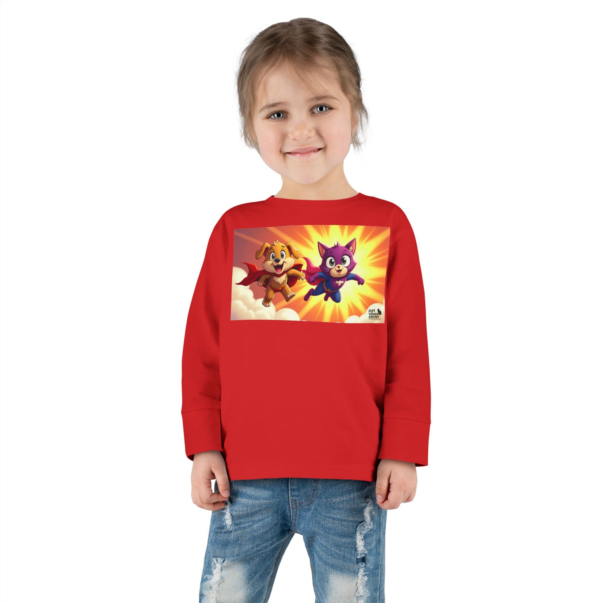 Toddler Superhero Long Sleeve Tee, Kids Shirt, Playtime Apparel, Gift for Toddlers, Fun Family Outing Clothing