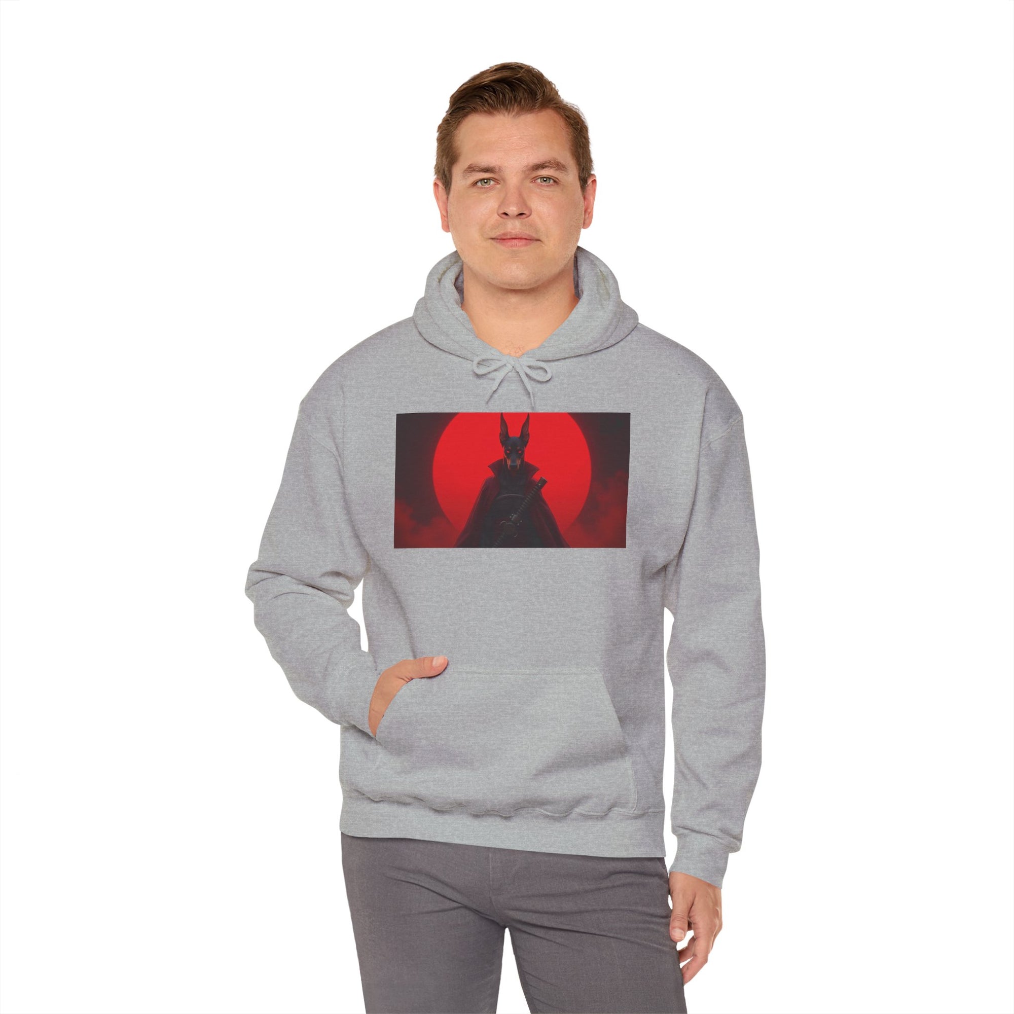 Red Sun Graphic Hoodie for Fans, Perfect for Cozy Days, Gifting, Festivals, and Casual Outings.