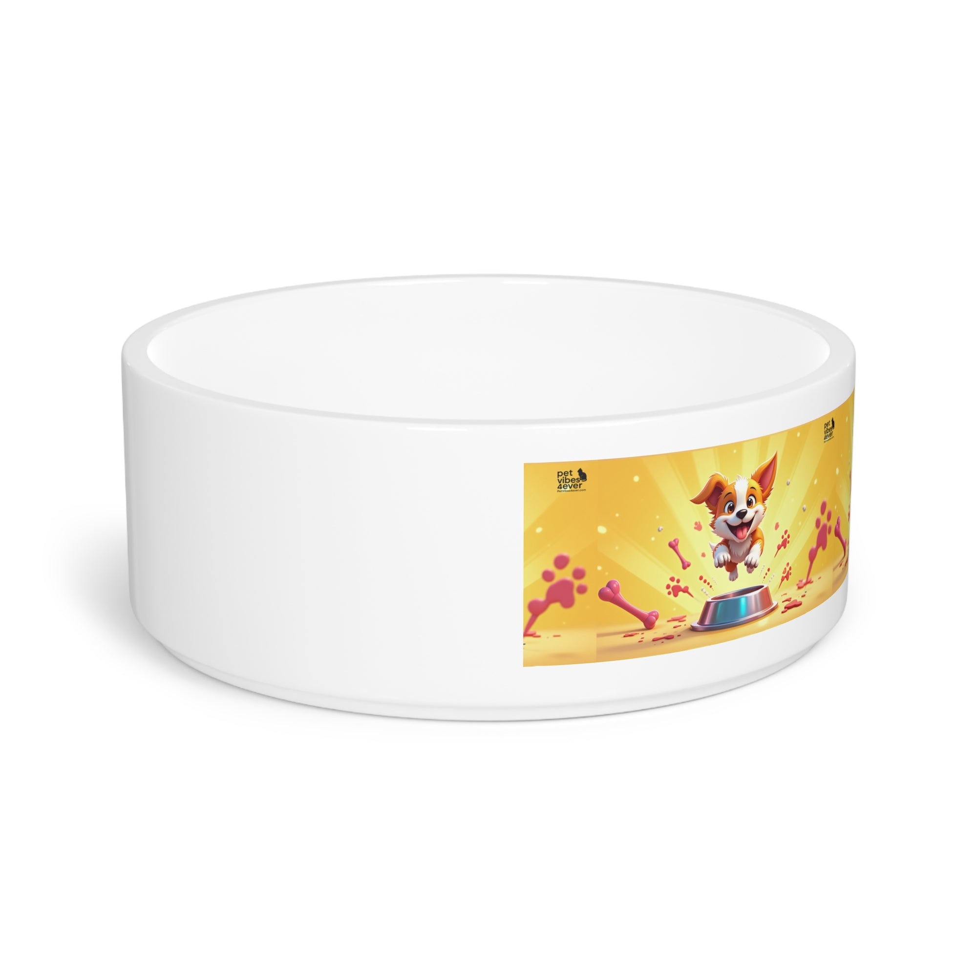 Cheerful Pet Bowl for Dogs, Fun Dog Bowl, Custom Pet Dish, Pet Gifts, Puppy Bowl, Dog Supplies