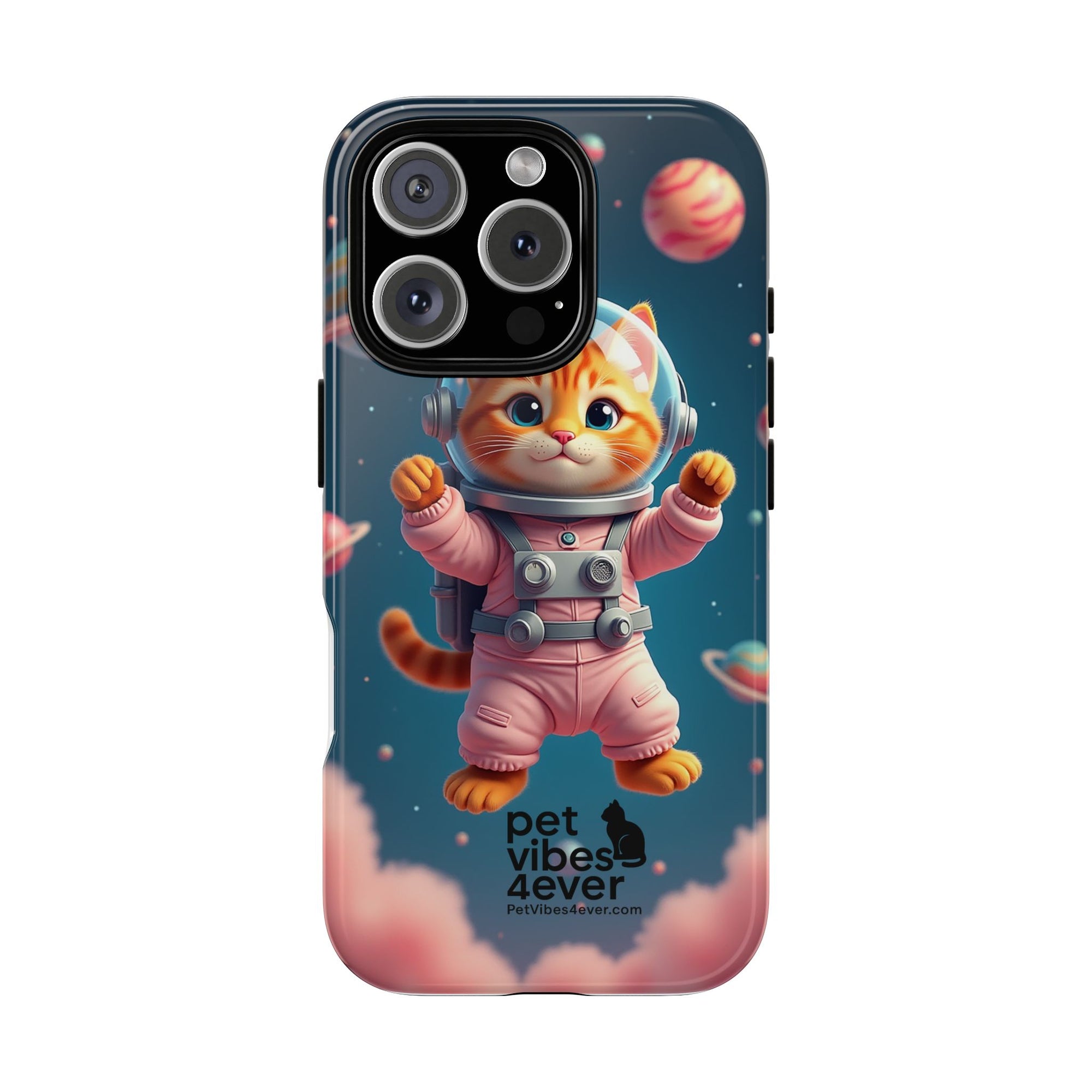 Cute Cat Phone Case, Cat Lovers Gift, Astrological Accessories, Fun Tech Gear, Space Theme Phone Cover