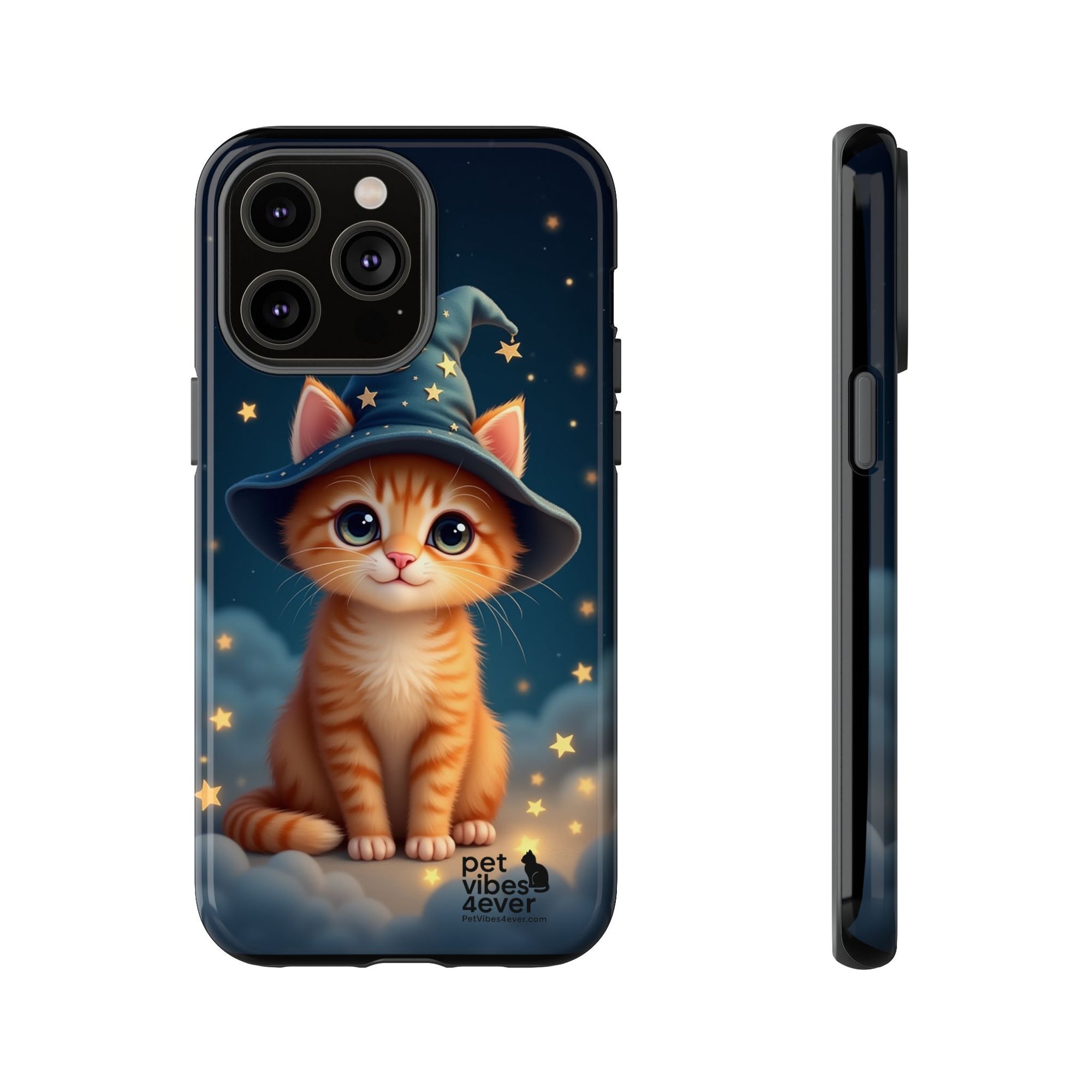 Cat-Themed Phone Case, Cute Cat Case, Pet Lover Gift, Kawaii Phone Accessory, Celestial Cat Design, Stylish Gadget Protector