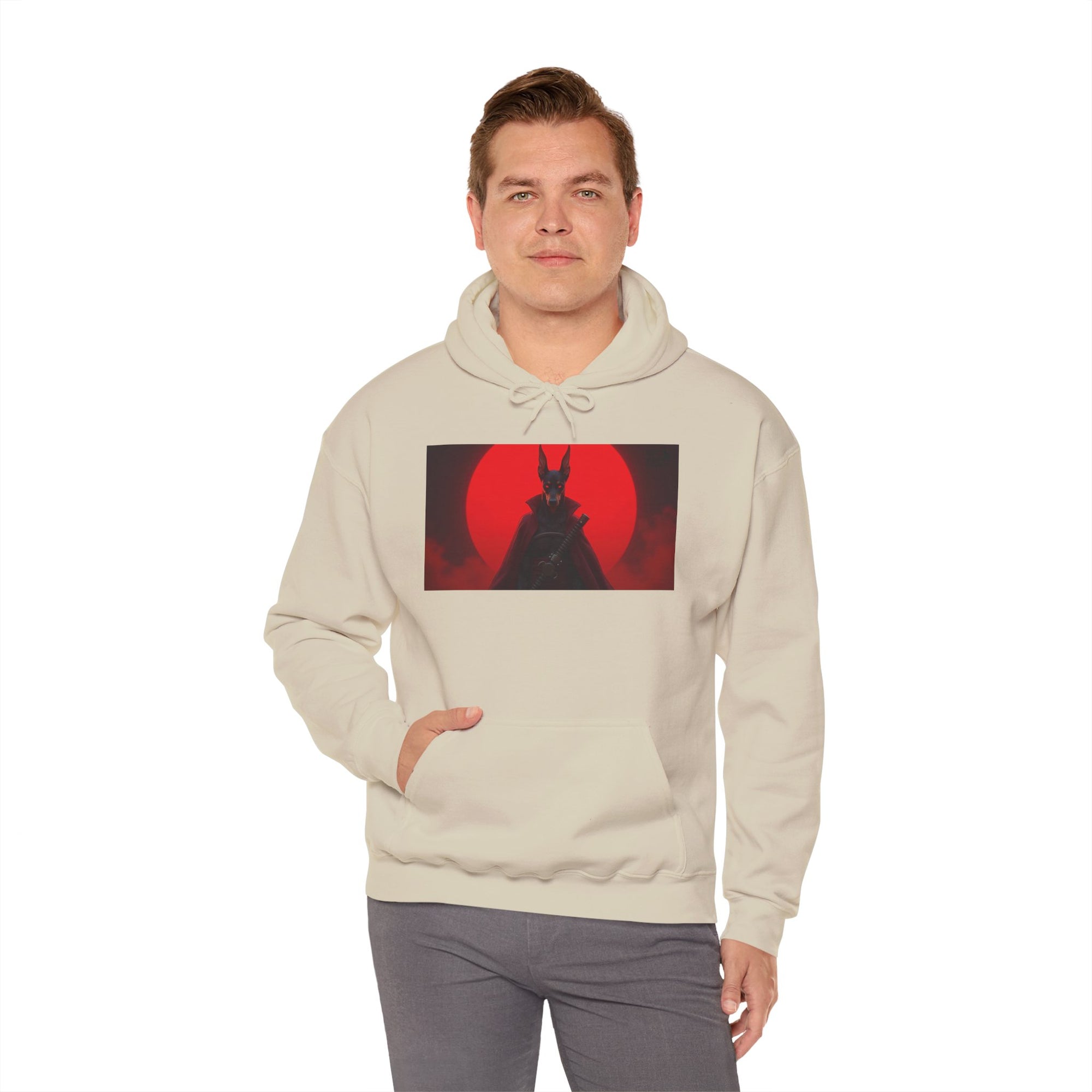 Red Sun Graphic Hoodie for Fans, Perfect for Cozy Days, Gifting, Festivals, and Casual Outings.