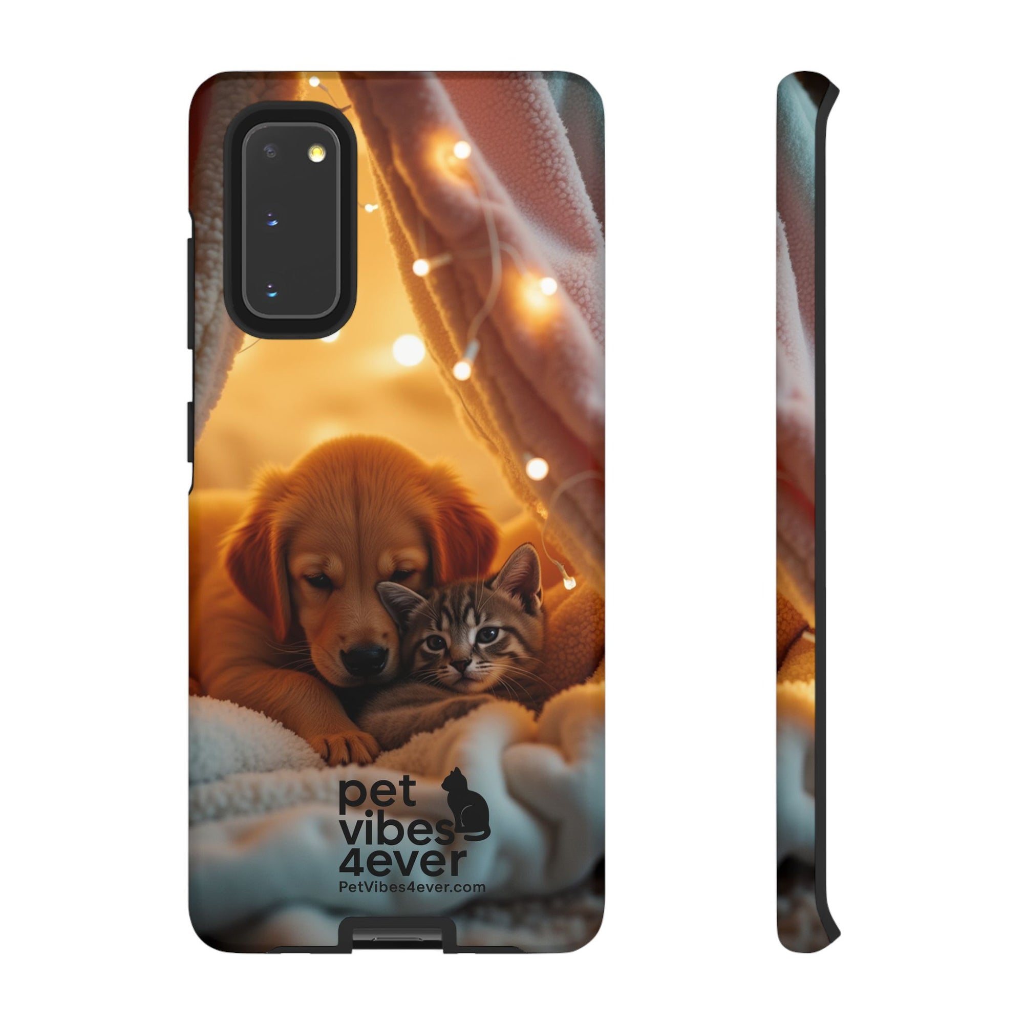 Pet Vibes Phone Case - Cute Dog & Cat Design, Animal Lover Gift, Customizable Pet Phone Cover, Collage Print Case for Kids