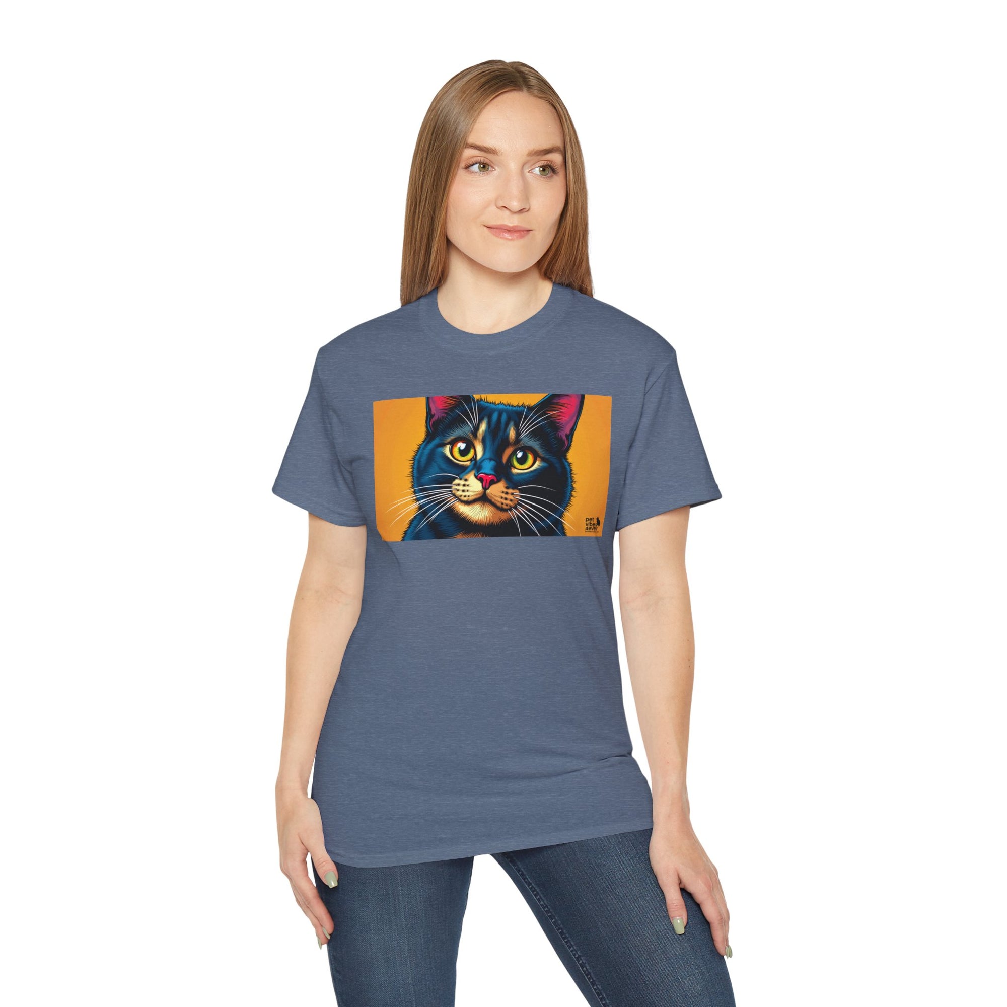 Whimsical Cat Art Tee, Funny Cat Lover Shirt, Gift for Cat Owners, Unique Pet Theme Apparel, Cozy Everyday Wear, Birthday Gift