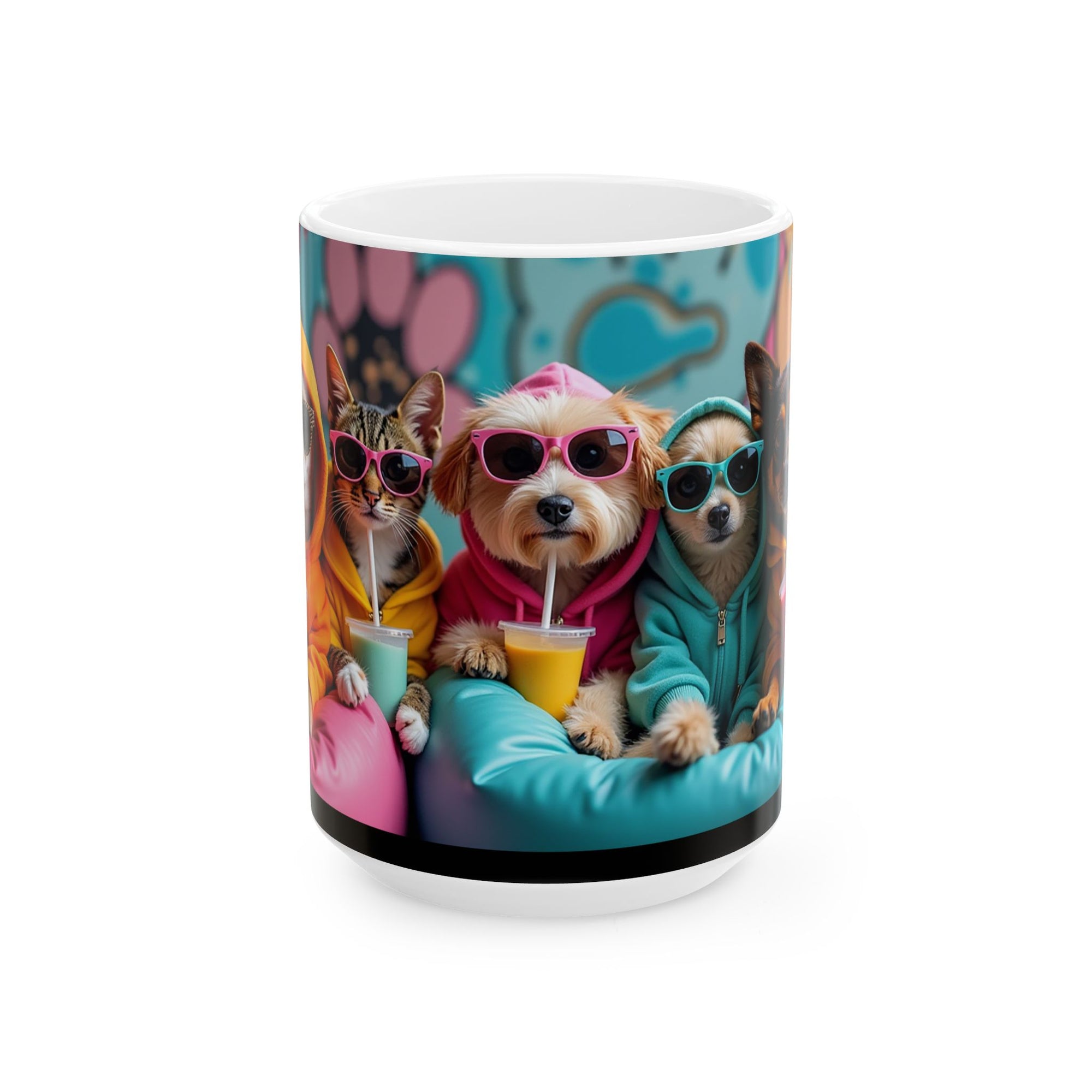 Stylish Pet-Themed Ceramic Mug, Cats and Dogs Mug, Funny Animal Gift, Coffee Mug for Pet Lovers, Unique Pet Parent Gift Ideas, Quirky [...]