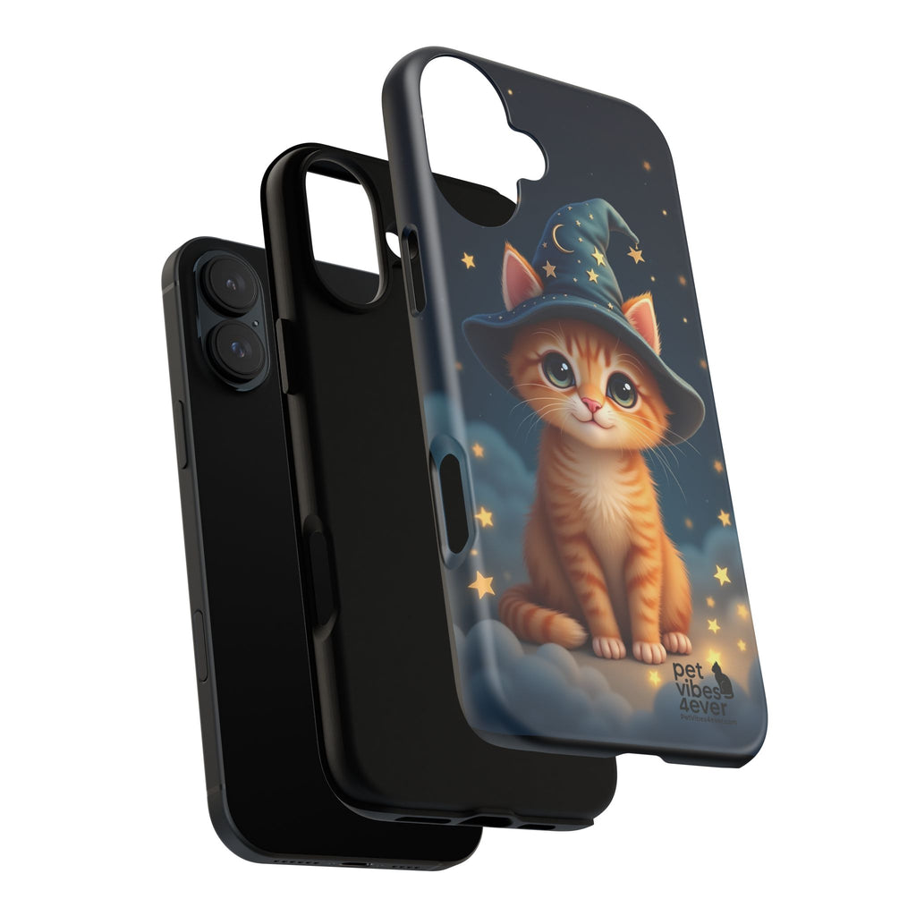 Cat-Themed Phone Case, Cute Cat Case, Pet Lover Gift, Kawaii Phone Accessory, Celestial Cat Design, Stylish Gadget Protector