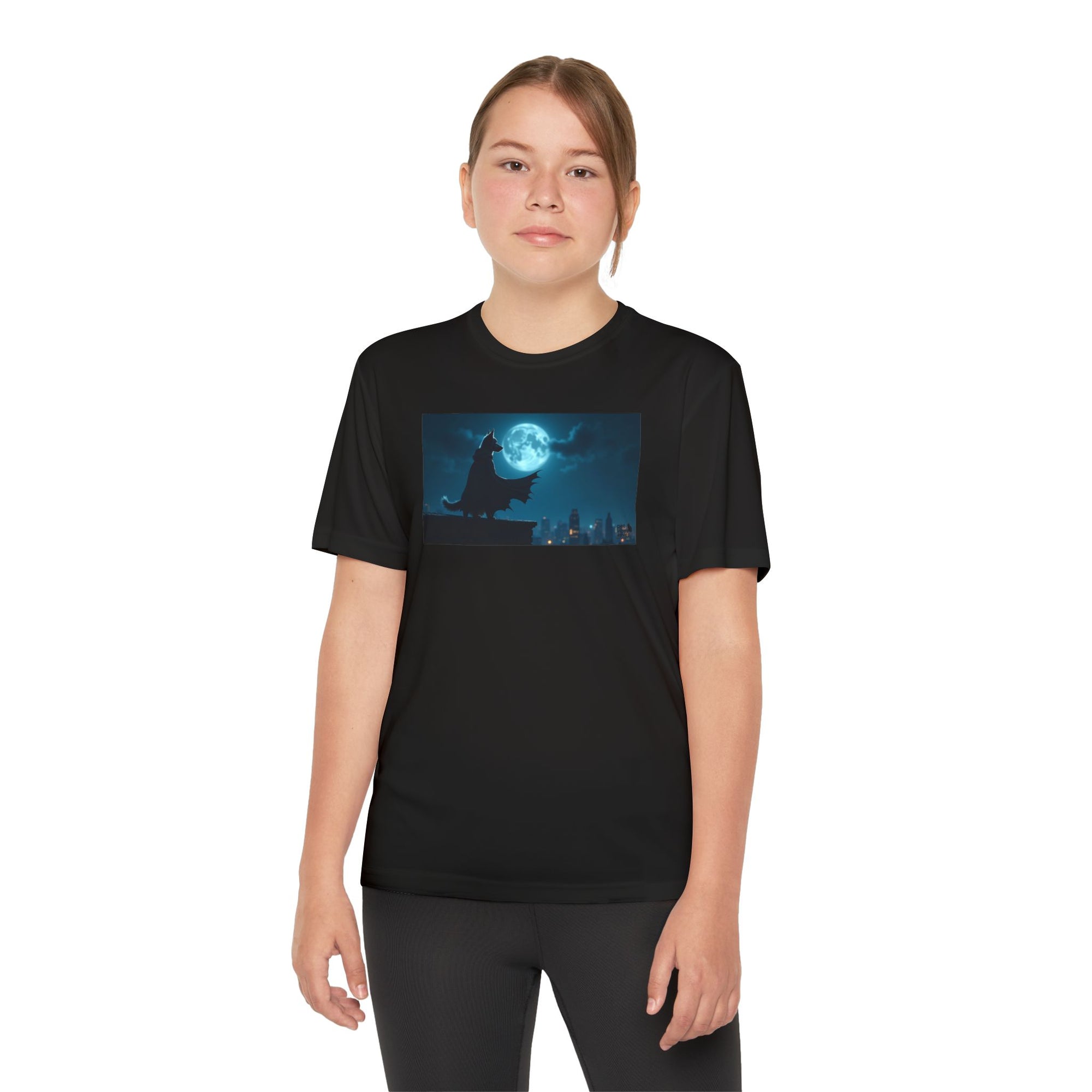 Youth Competitor Tee with Bold Eclipse Design, Perfect for Sports Events, Birthdays, Fun Outings, Team Spirit, Unique Gift Idea