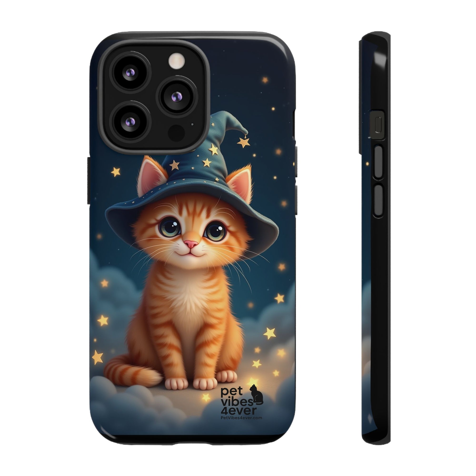 Cat-Themed Phone Case, Cute Cat Case, Pet Lover Gift, Kawaii Phone Accessory, Celestial Cat Design, Stylish Gadget Protector