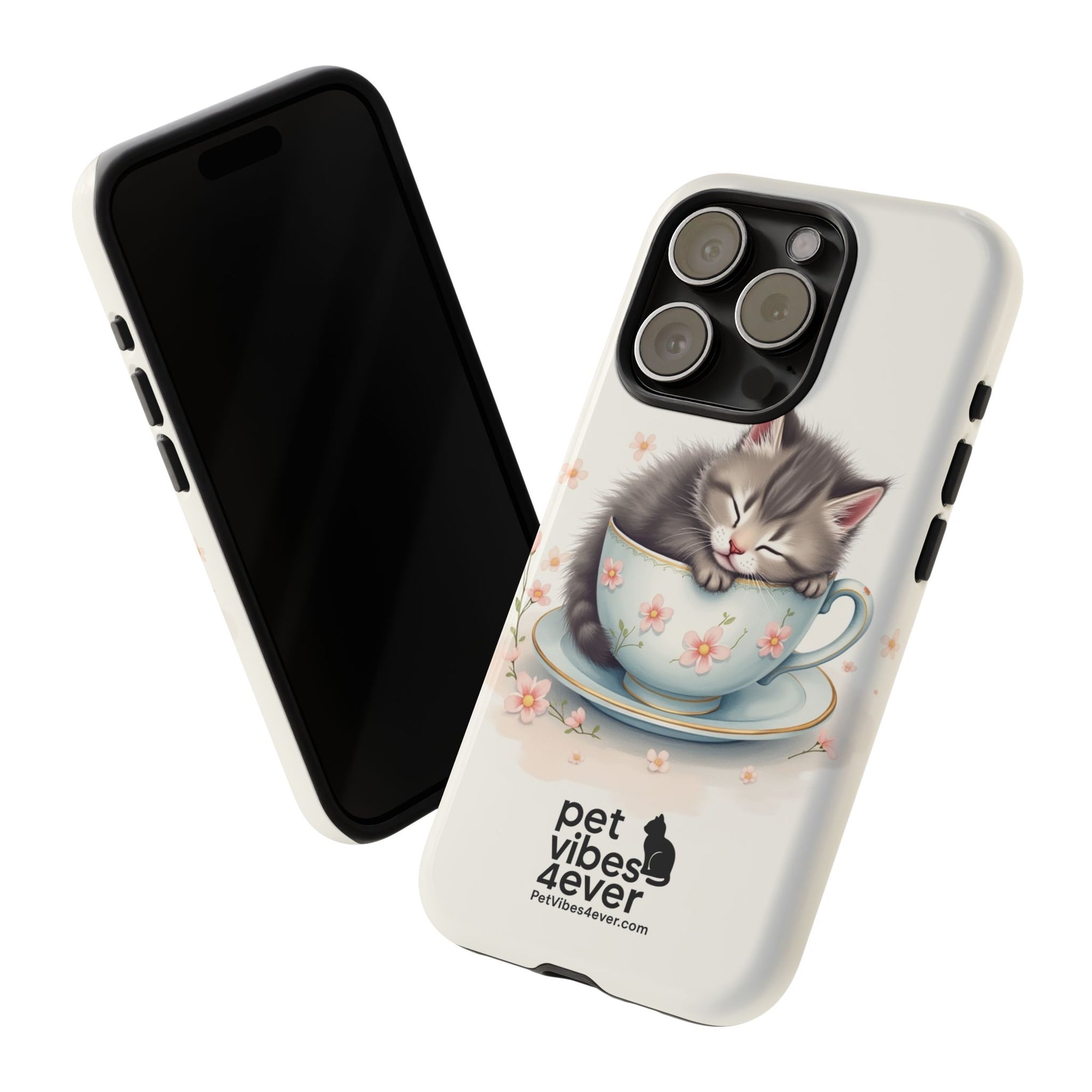 Cute Cat Phone Case - Tough Cases for Animal Lovers, Pet Gifts, Phone Accessories, Kitten Merchandise, Cute Cat Decor