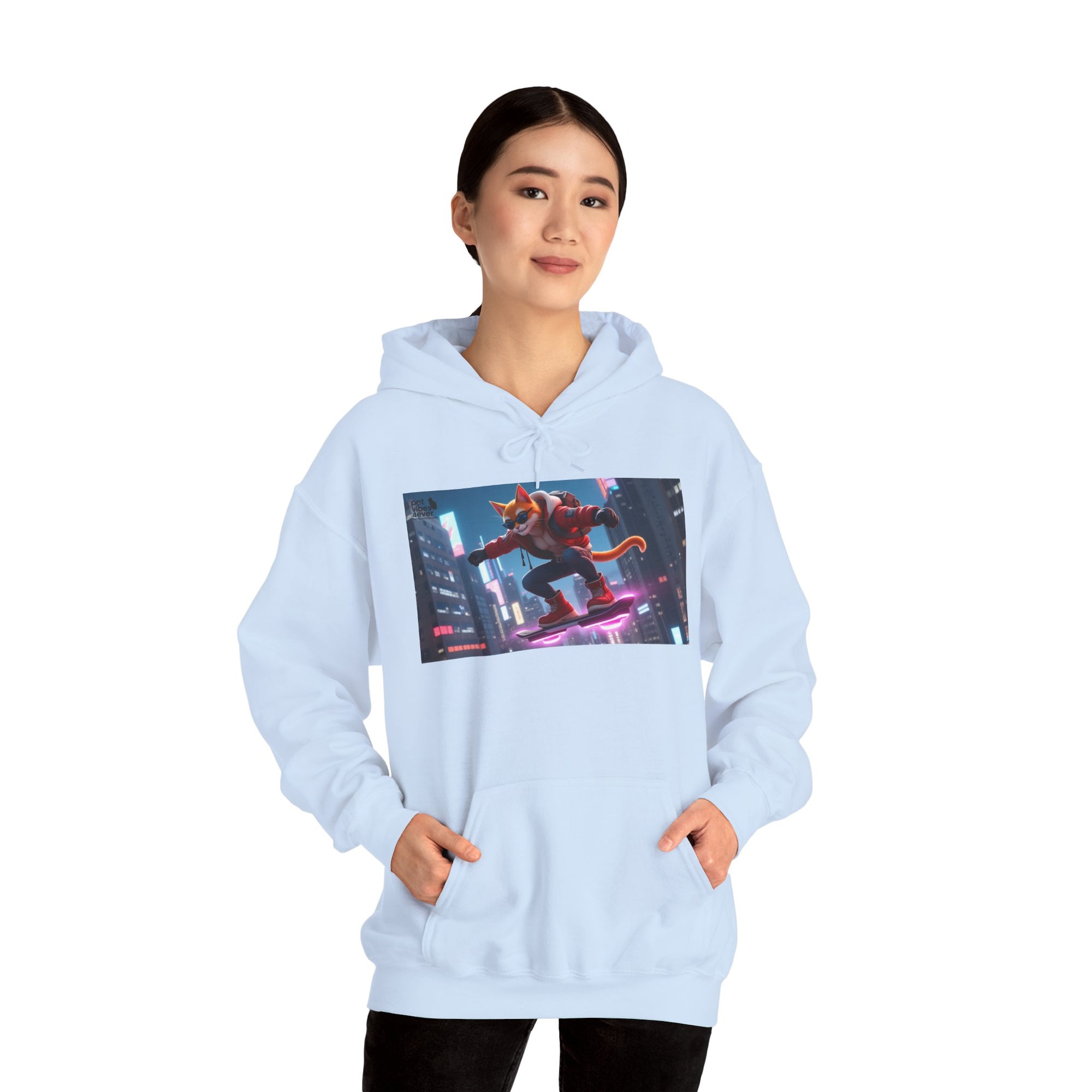 Urban Jungle Unisex Hoodie - Retro Neon Design, Streetwear Sweatshirt, Perfect for Teens, Gift for Video Game Lovers, Cozy Layering