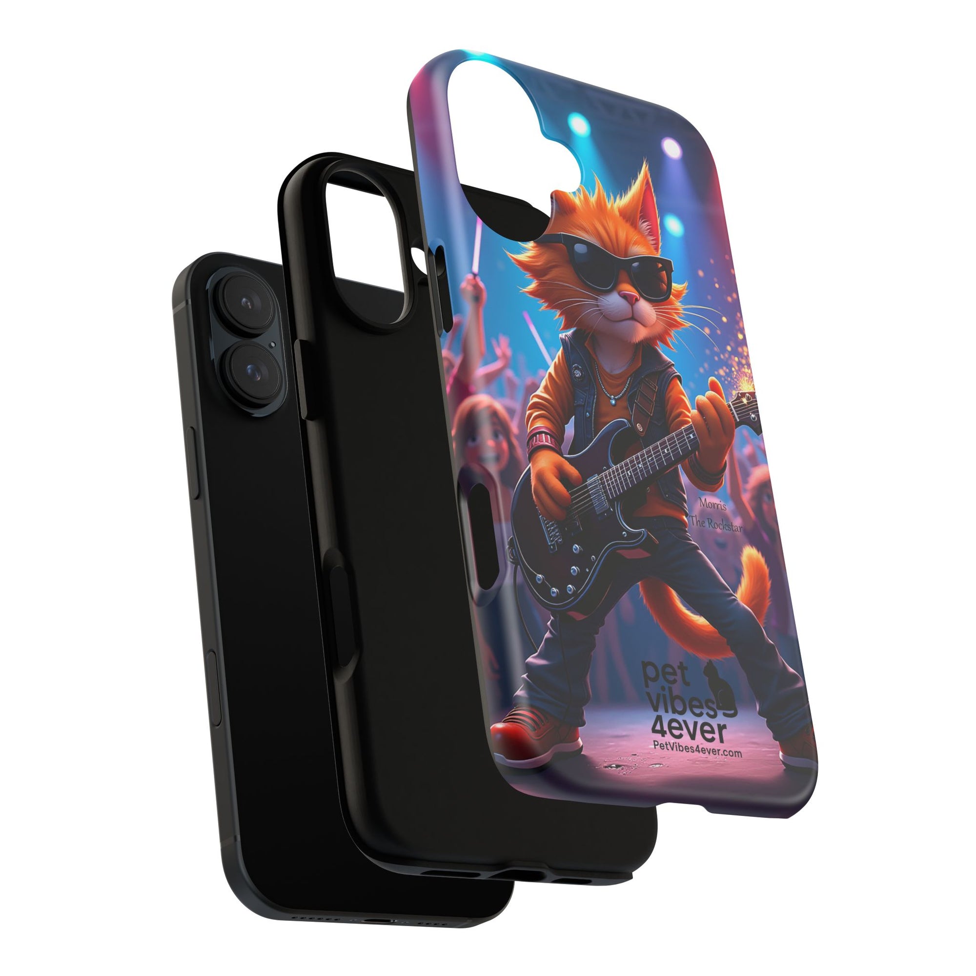 Rocking Cat Phone Case, Fun Cat Phone Cover, Cool Pet Vibes Gift, Music Lover Accessory, Unique Cat Phone Case