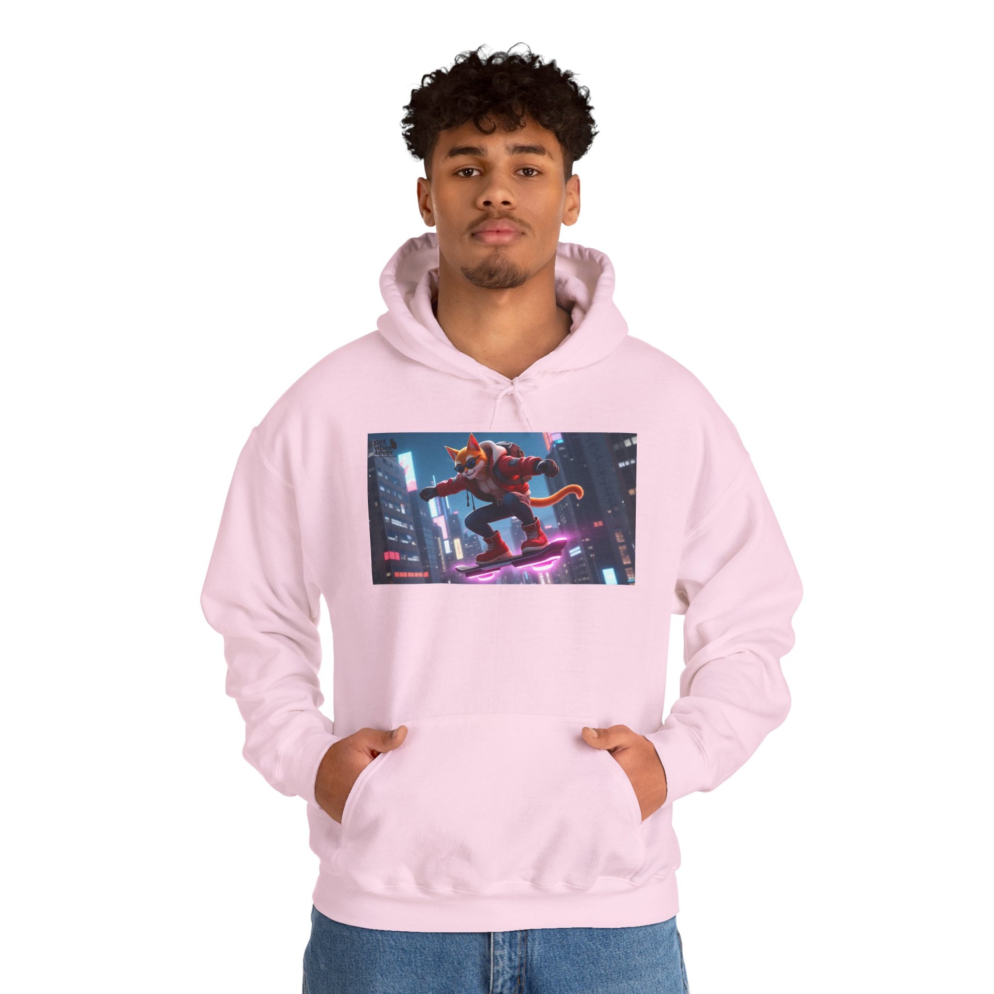 Urban Jungle Unisex Hoodie - Retro Neon Design, Streetwear Sweatshirt, Perfect for Teens, Gift for Video Game Lovers, Cozy Layering