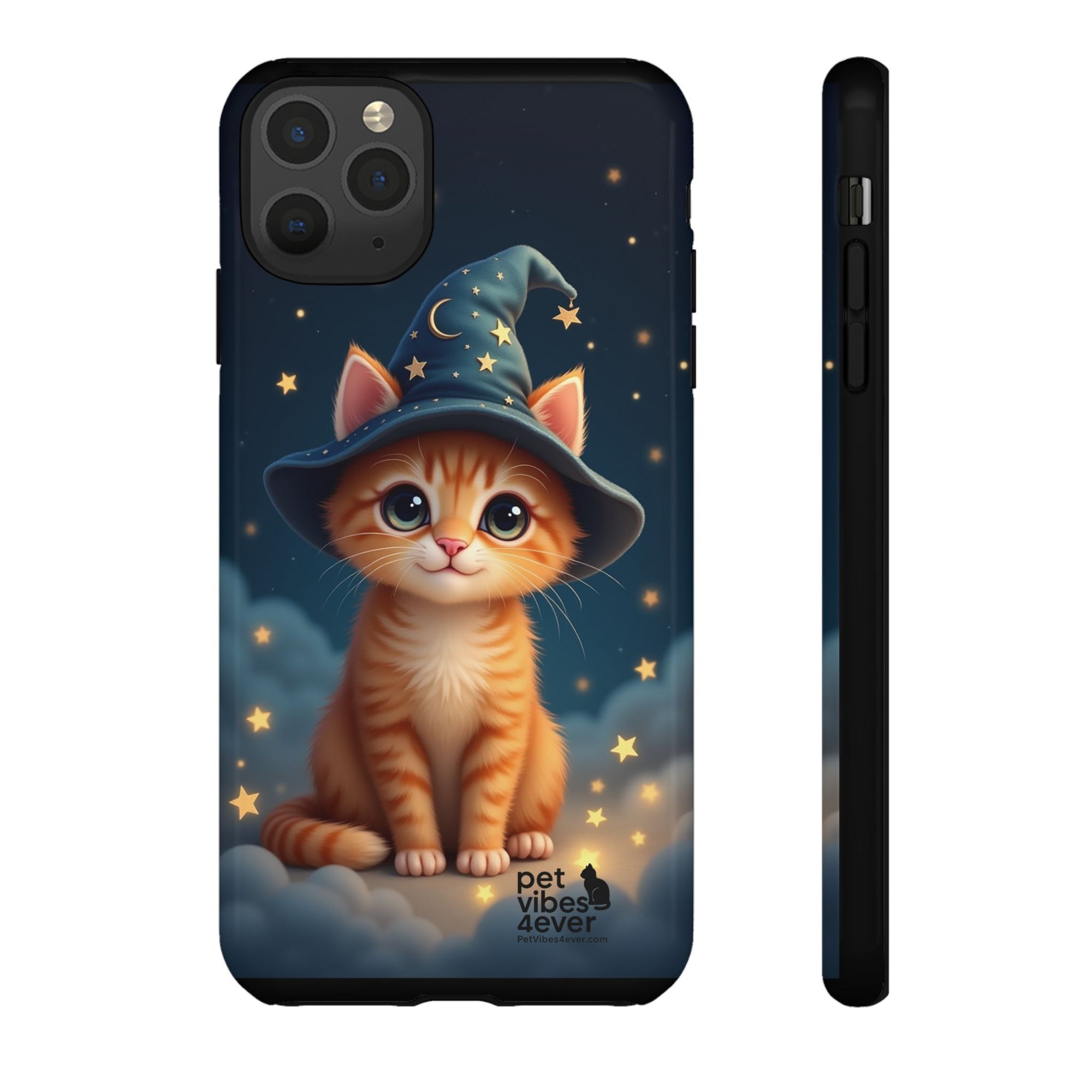 Cat-Themed Phone Case, Cute Cat Case, Pet Lover Gift, Kawaii Phone Accessory, Celestial Cat Design, Stylish Gadget Protector