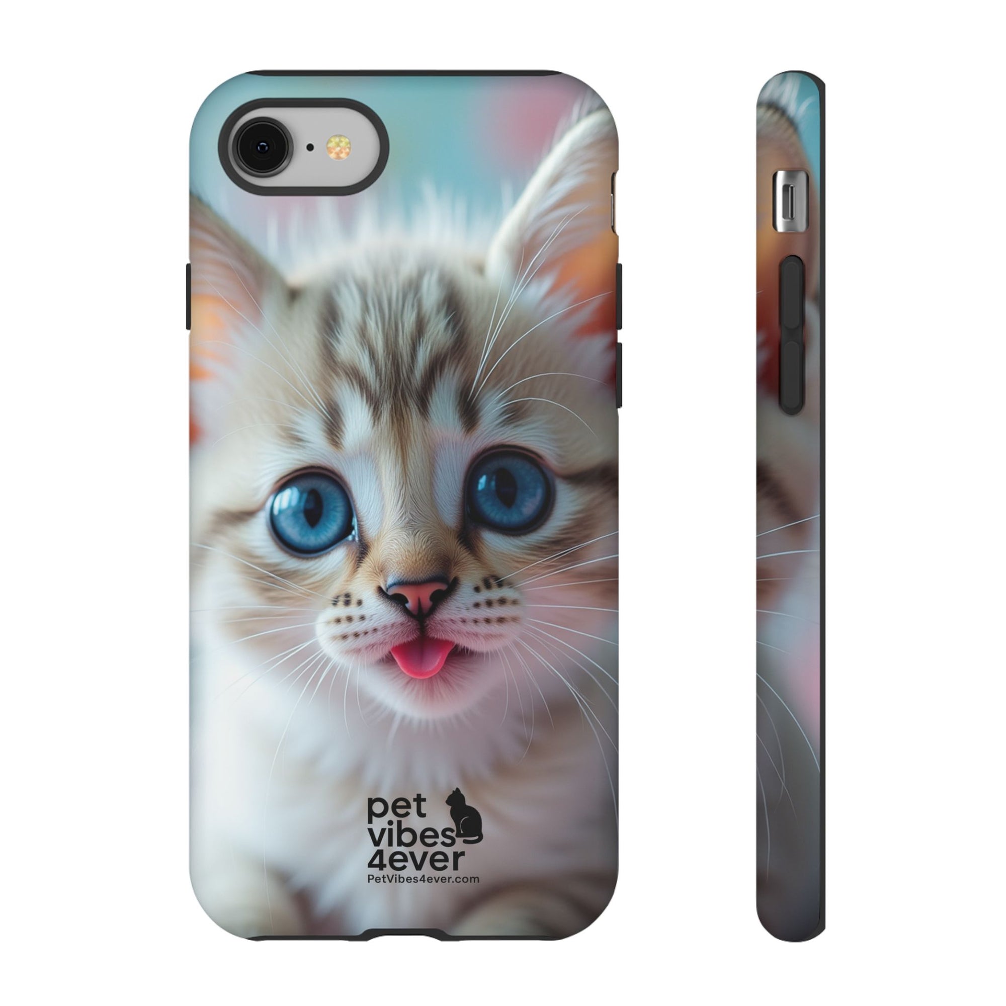 Cute Cat Phone Case, Pet Lover Gift, Unique Phone Cover, Animal Design Accessory, Fun Pet Vibes, Kitty Protection Shell